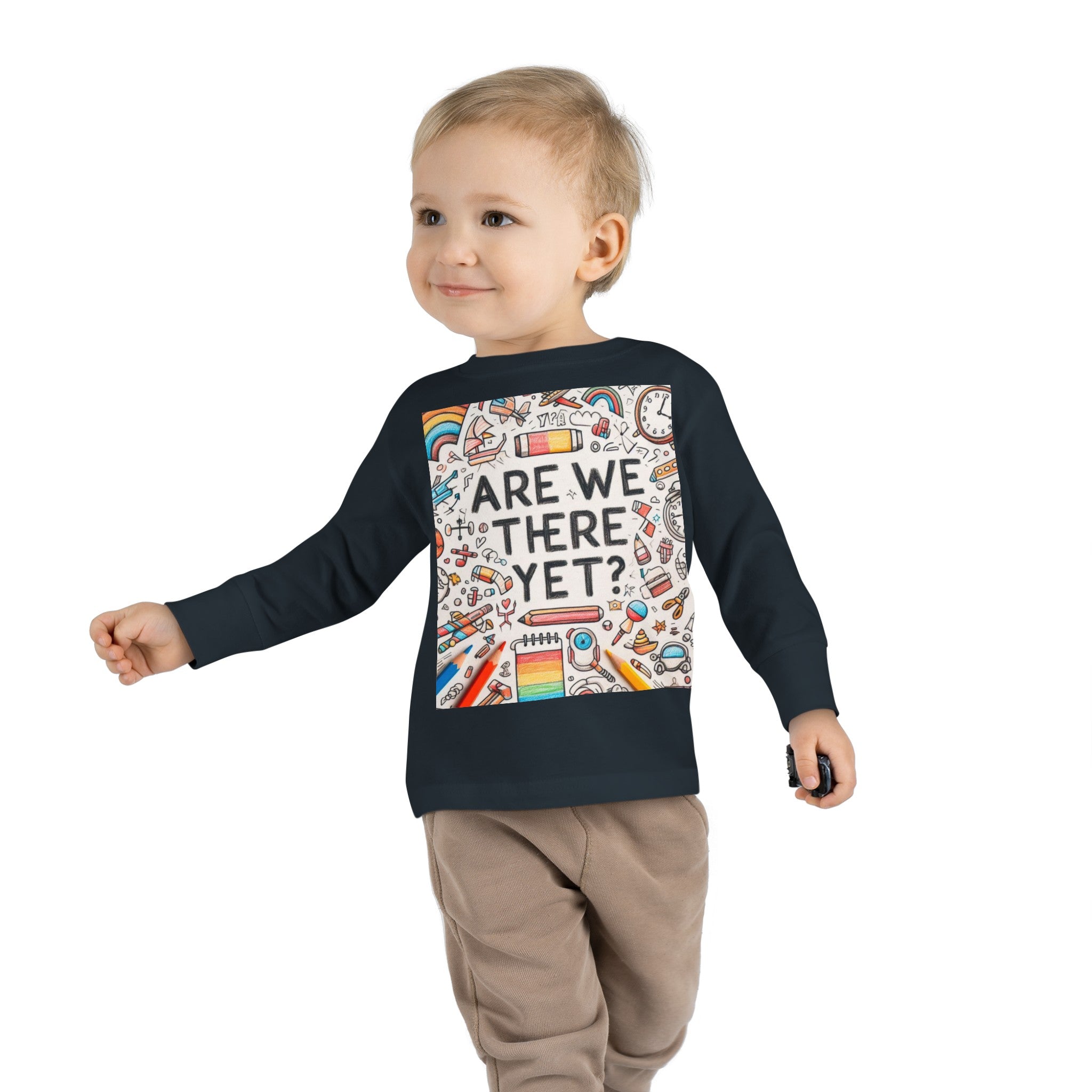 “Are We There Yet?” Toddler Long Sleeve Tee
