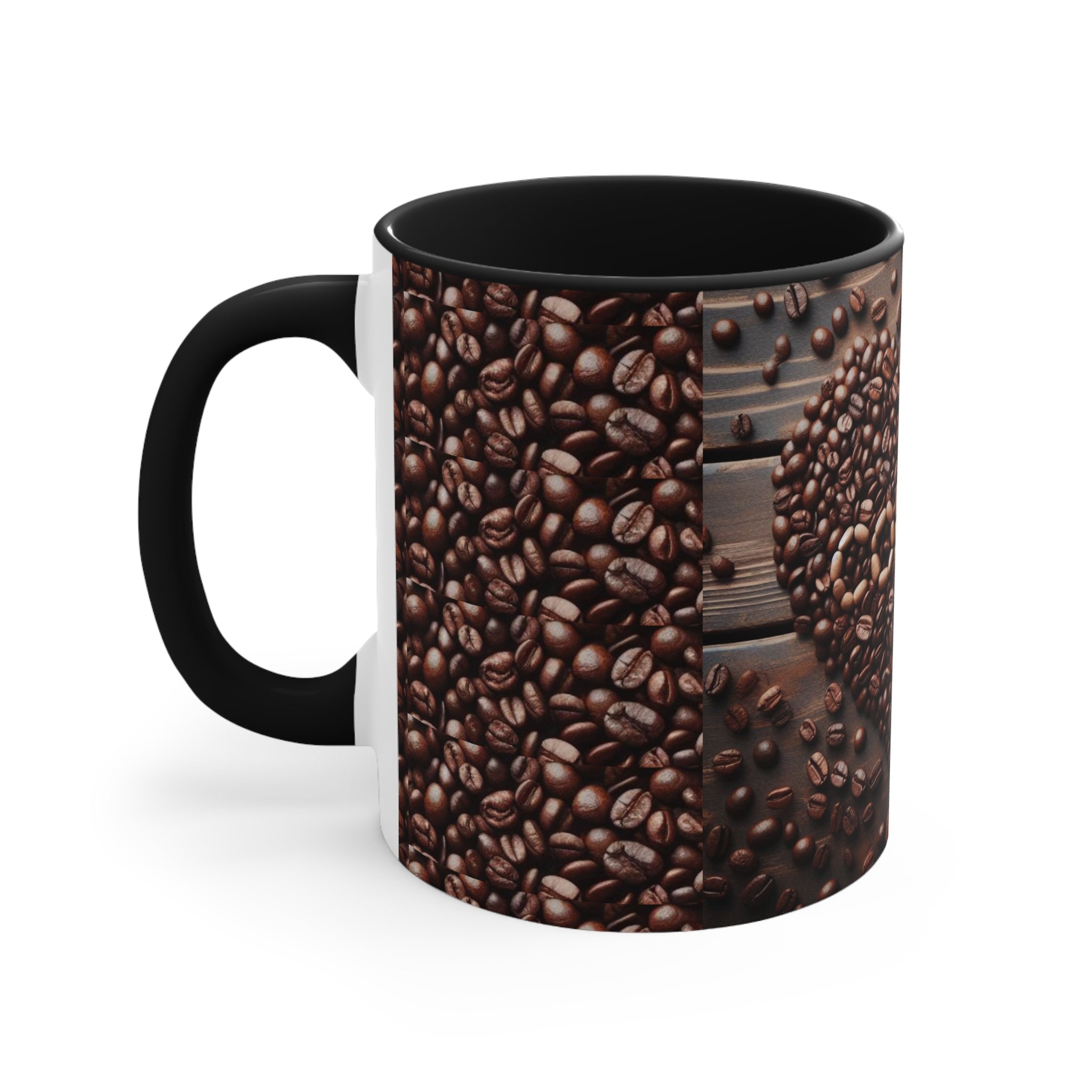 Coffee Bean Heart Accent Mugs