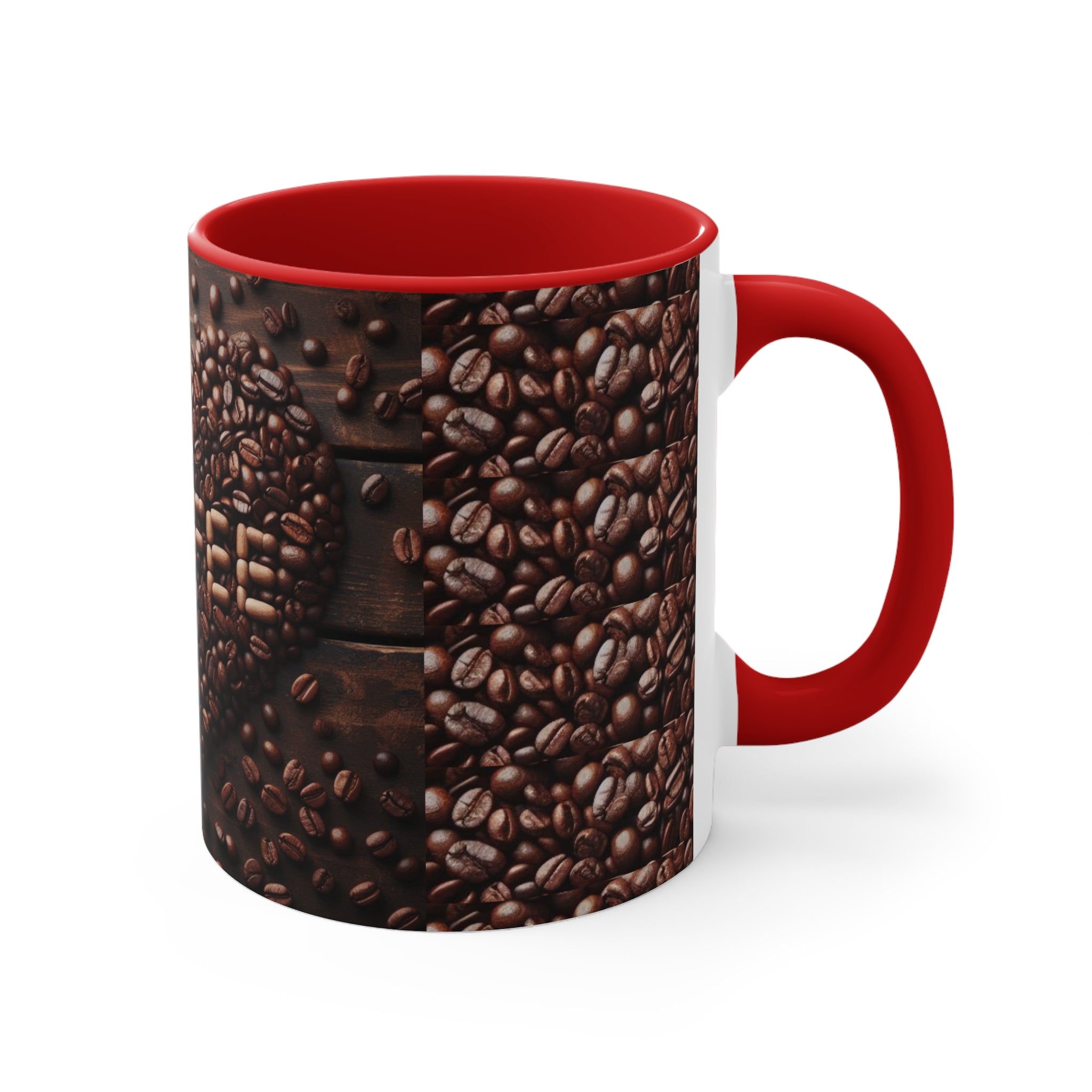 Coffee Bean Heart Accent Mugs