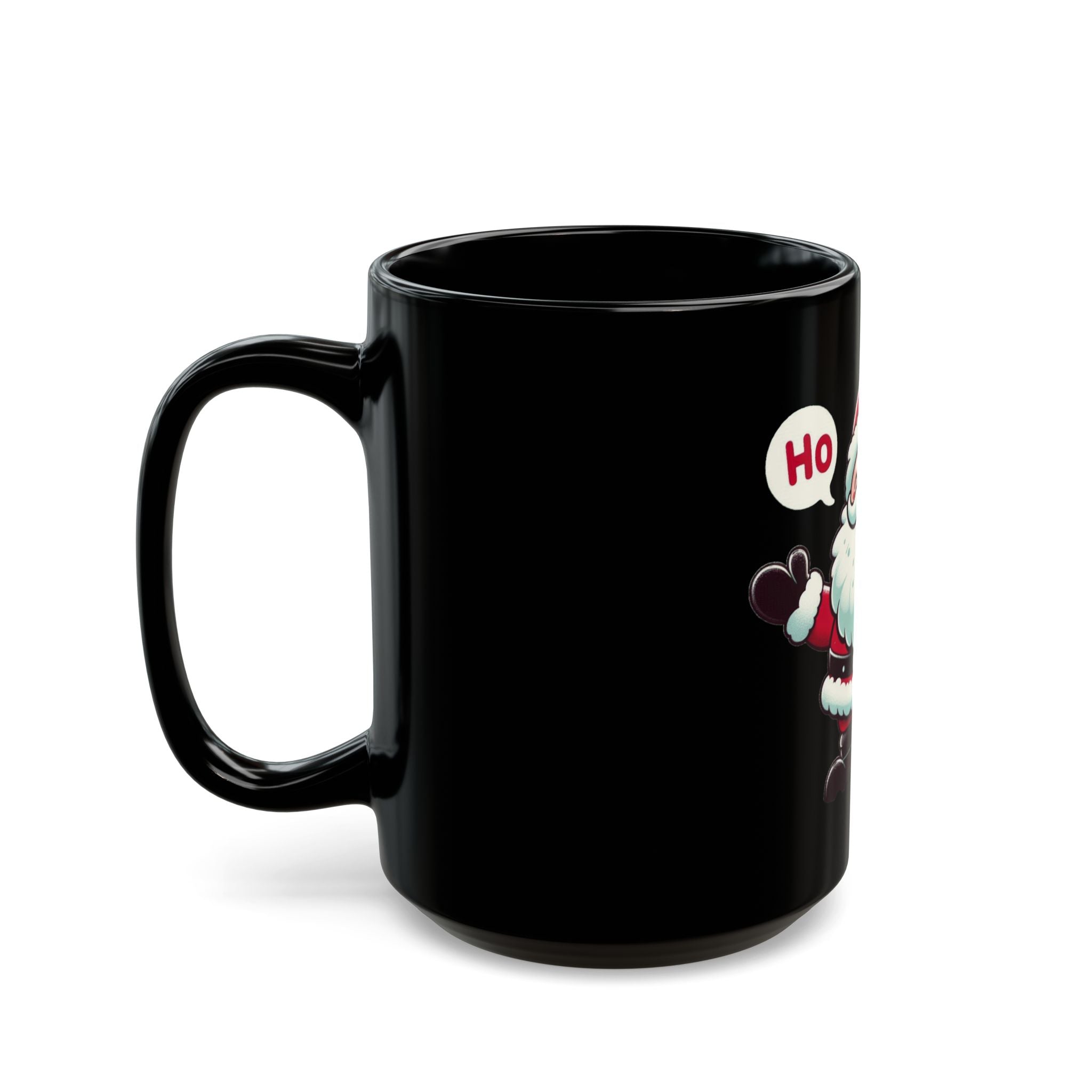 Santa Ho Ho Black Mug (11oz, 15oz)