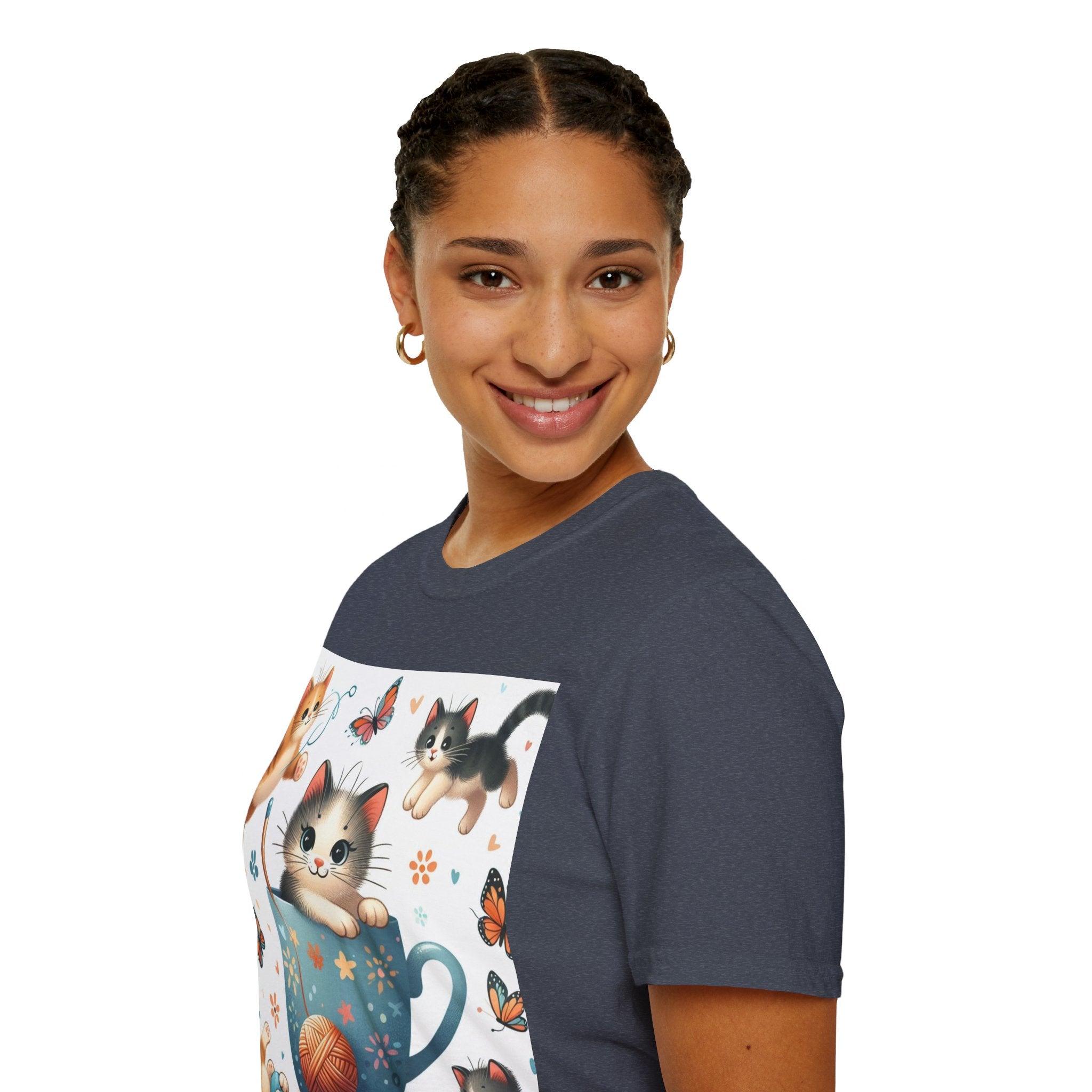 Purr-fect Comfort for Cat Lovers: Unisex Soft-Style T-Shirt