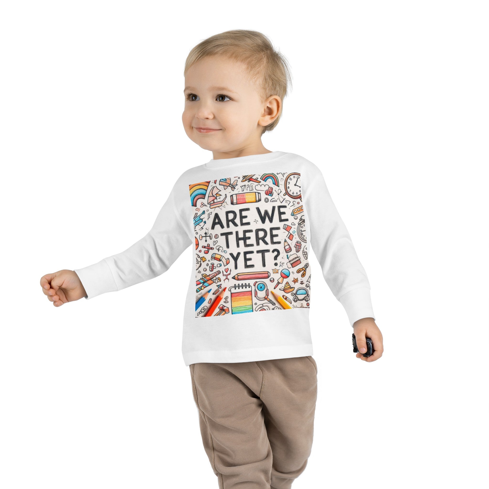 “Are We There Yet?” Toddler Long Sleeve Tee