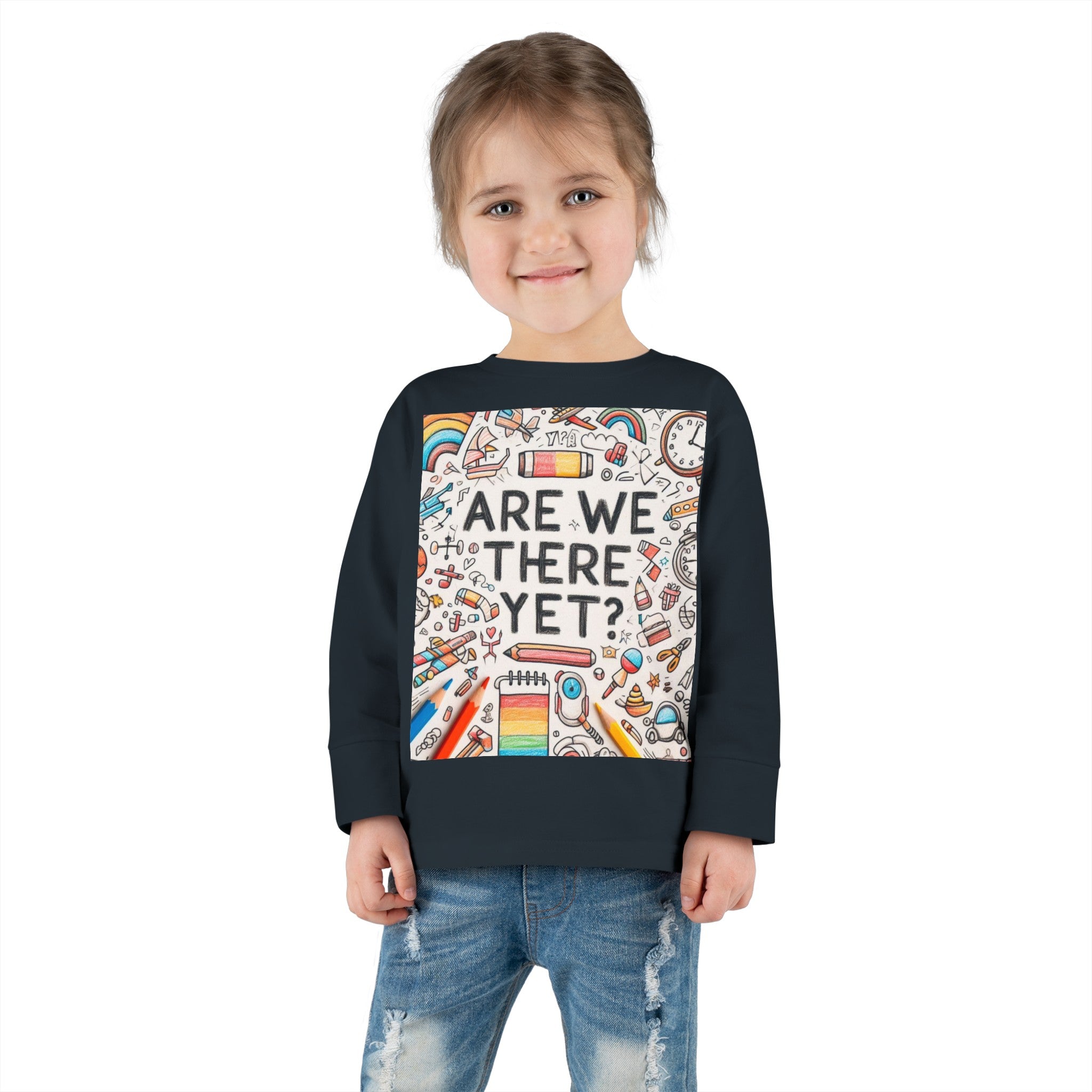 “Are We There Yet?” Toddler Long Sleeve Tee