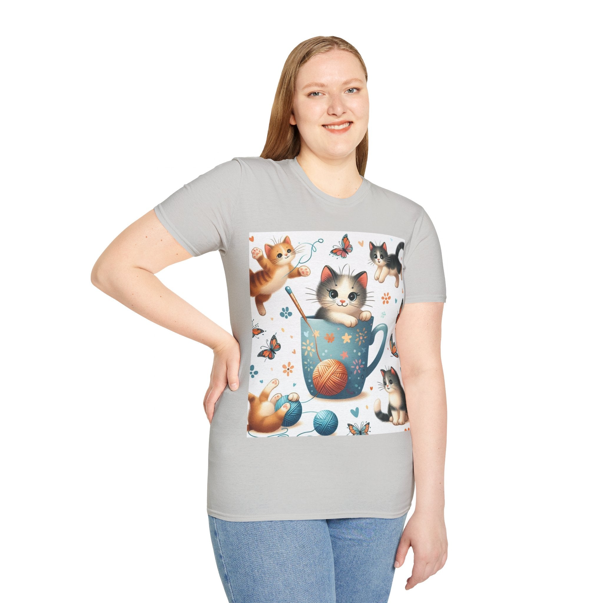 Purr-fect Comfort for Cat Lovers: Unisex Soft-Style T-Shirt