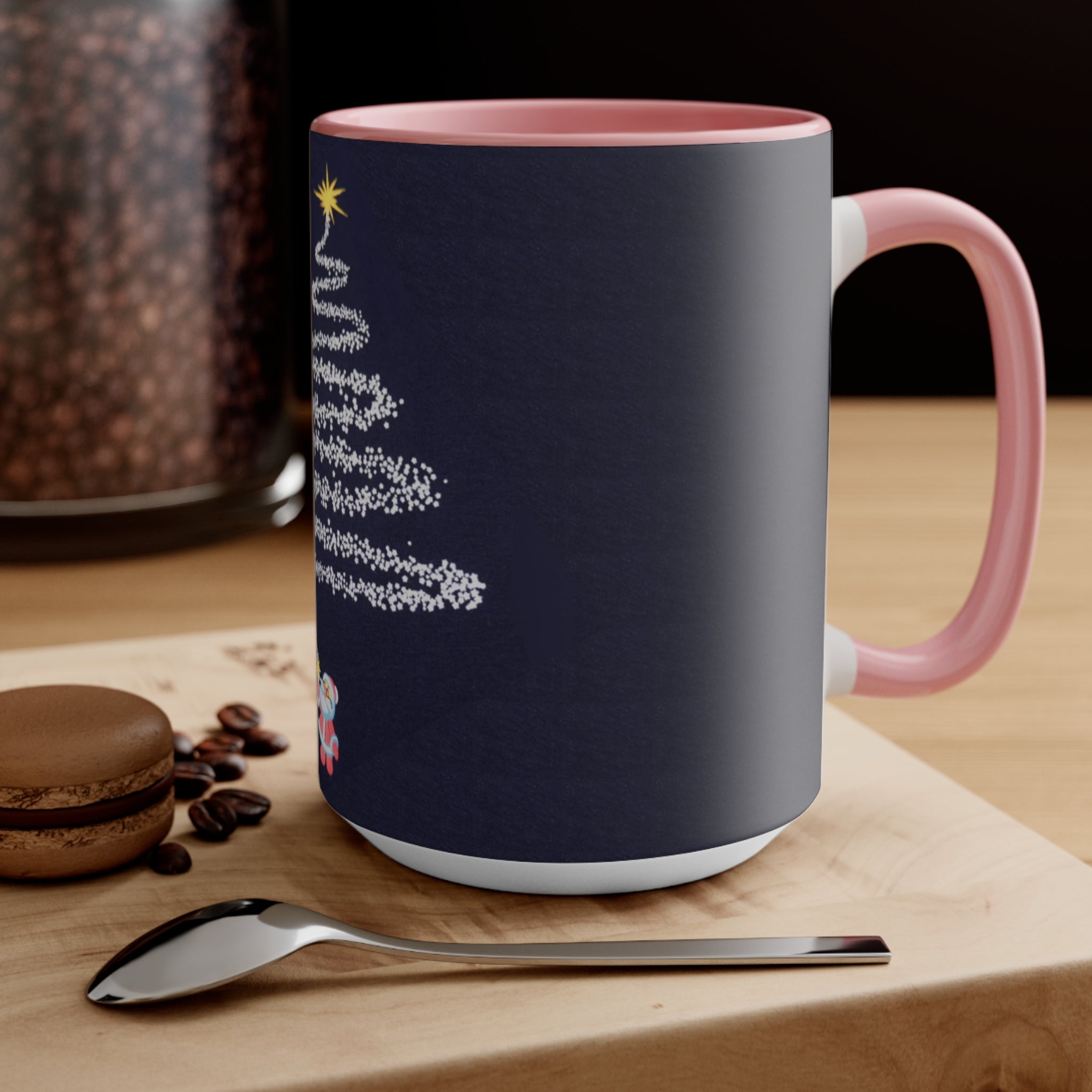 Fireworks Christmas Tree Accent Mugs