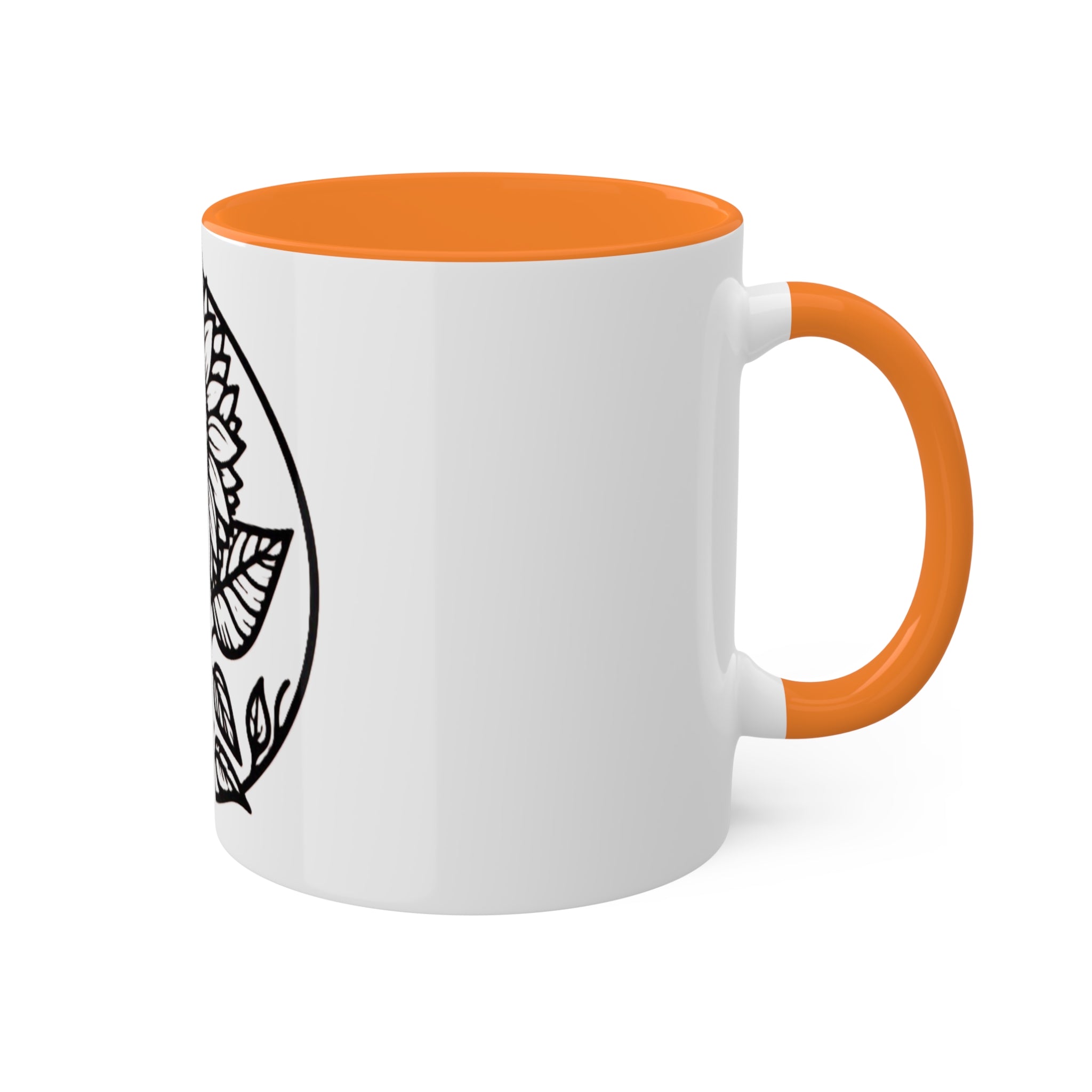 "White Sunflower" Colorful Mugs, 11oz