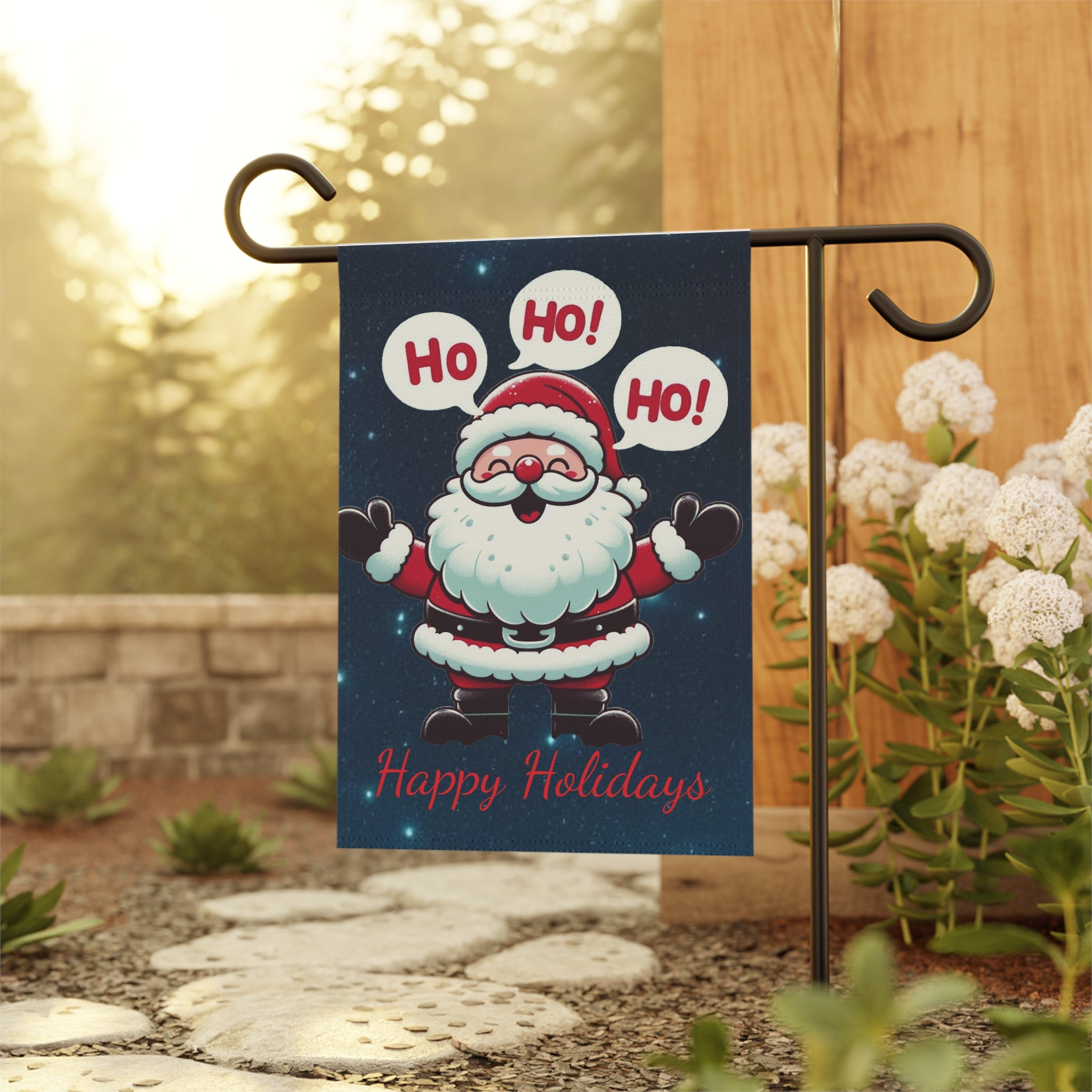 Santa Garden & House Banner