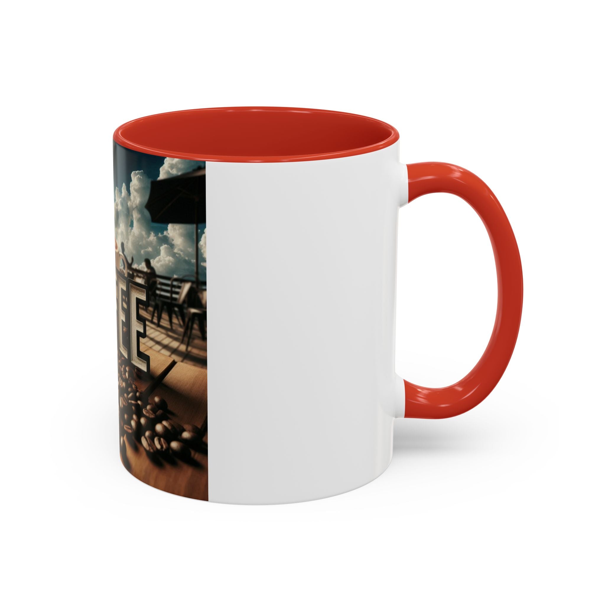 Coffee Beans Accent Coffee Mug (11, 15oz)