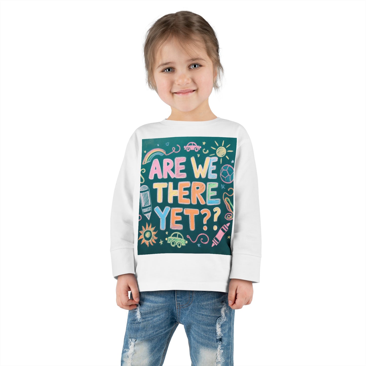 “Are We There Yet?” Toddler Long Sleeve Tee