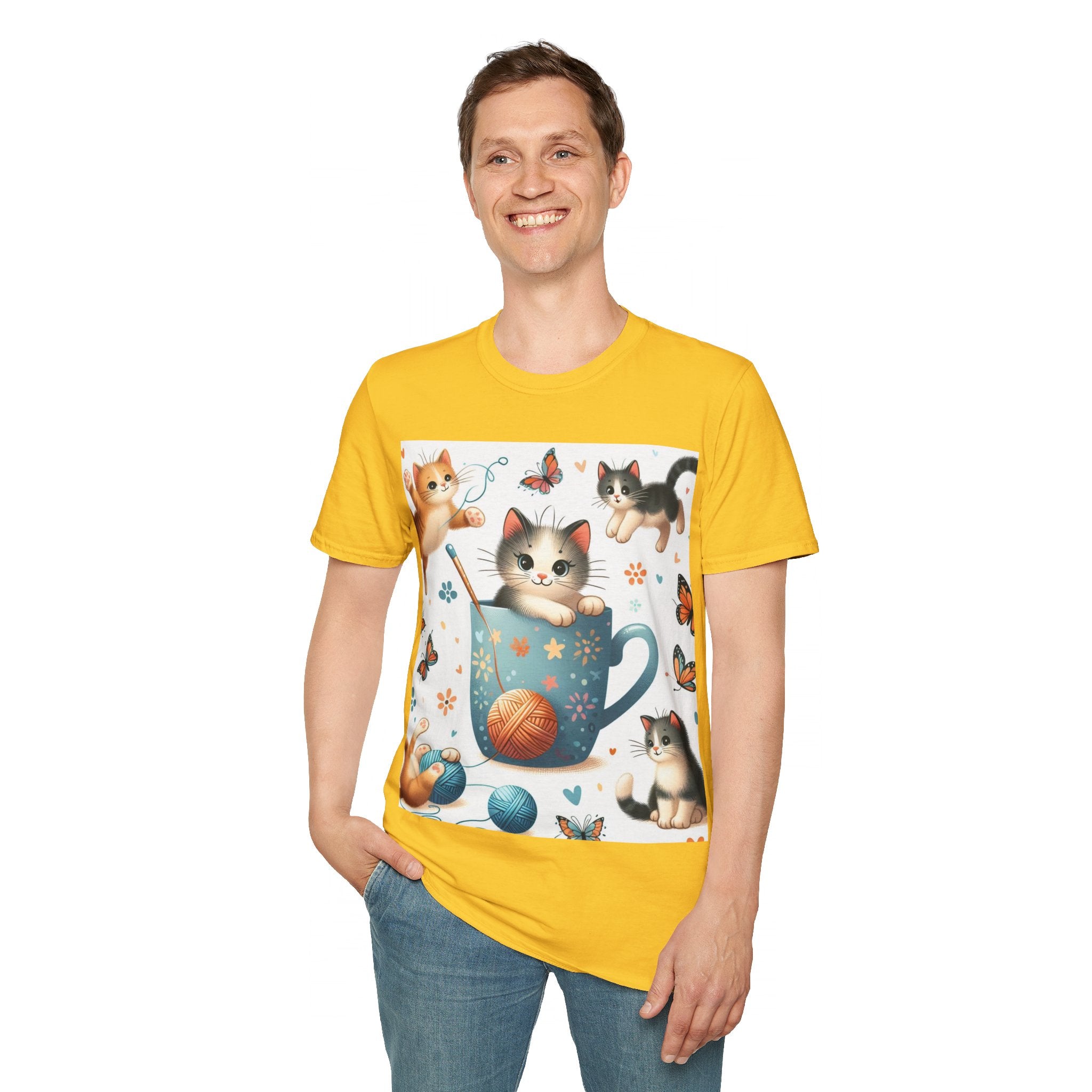 Purr-fect Comfort for Cat Lovers: Unisex Soft-Style T-Shirt