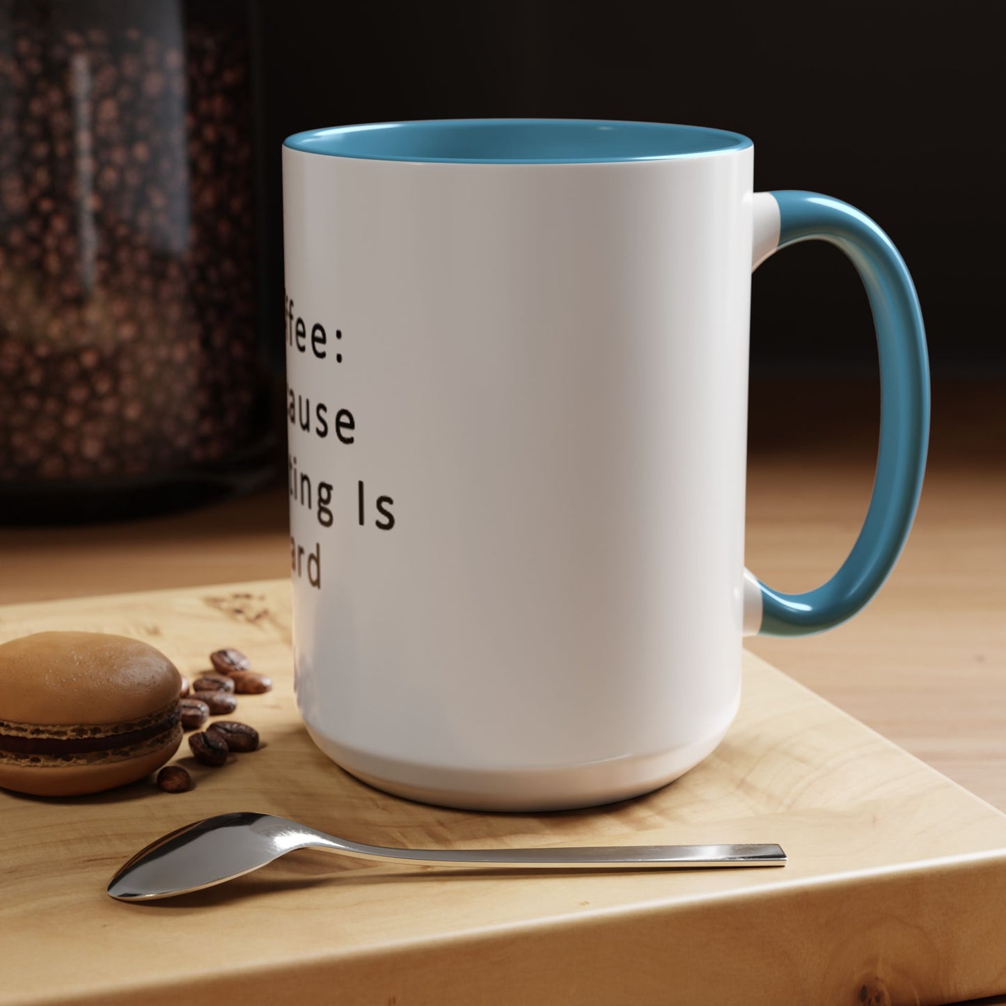 "Coffee: Because Adulting Is Hard" Accent Coffee Mug (11, 15oz)