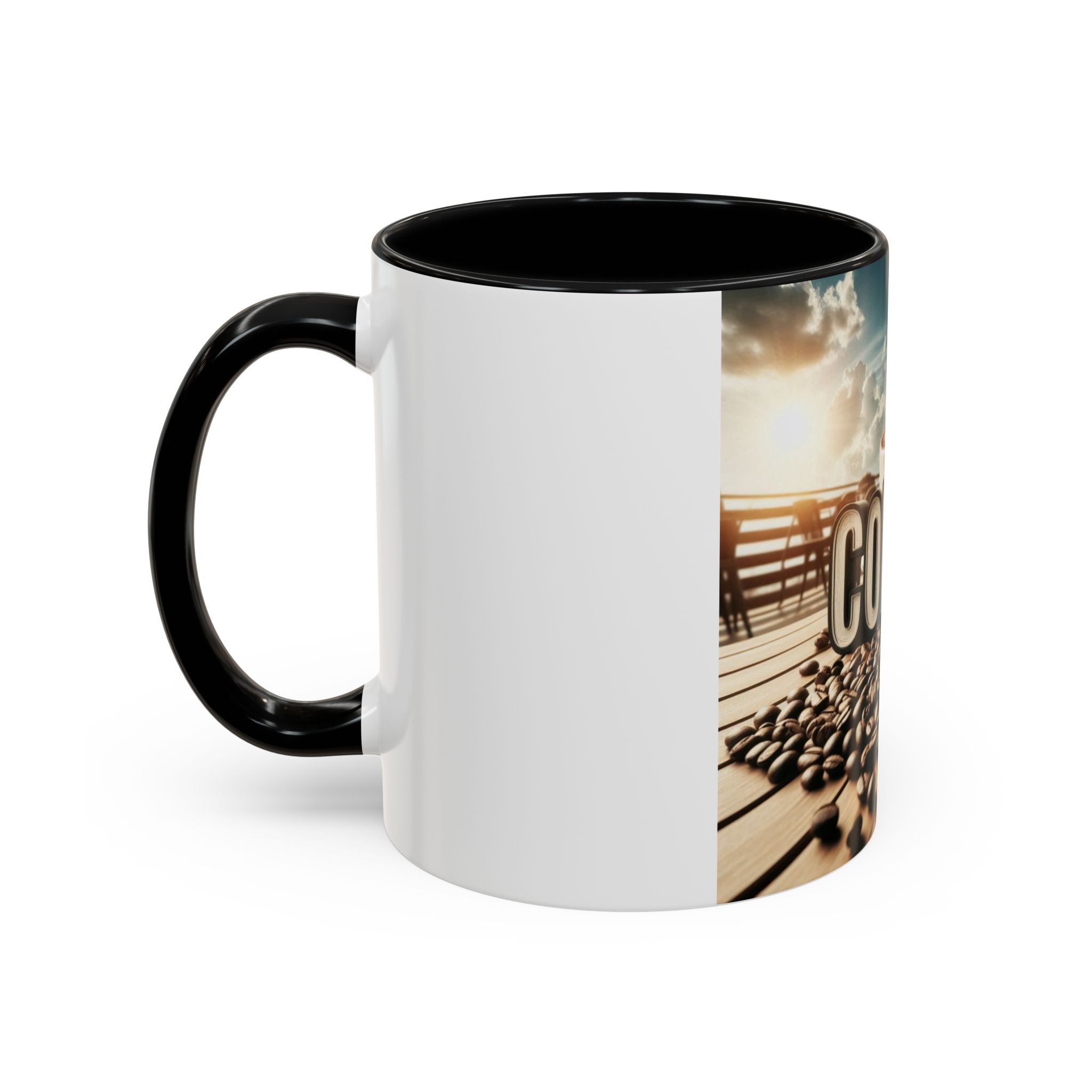 Coffee Beans Accent Coffee Mug (11, 15oz)
