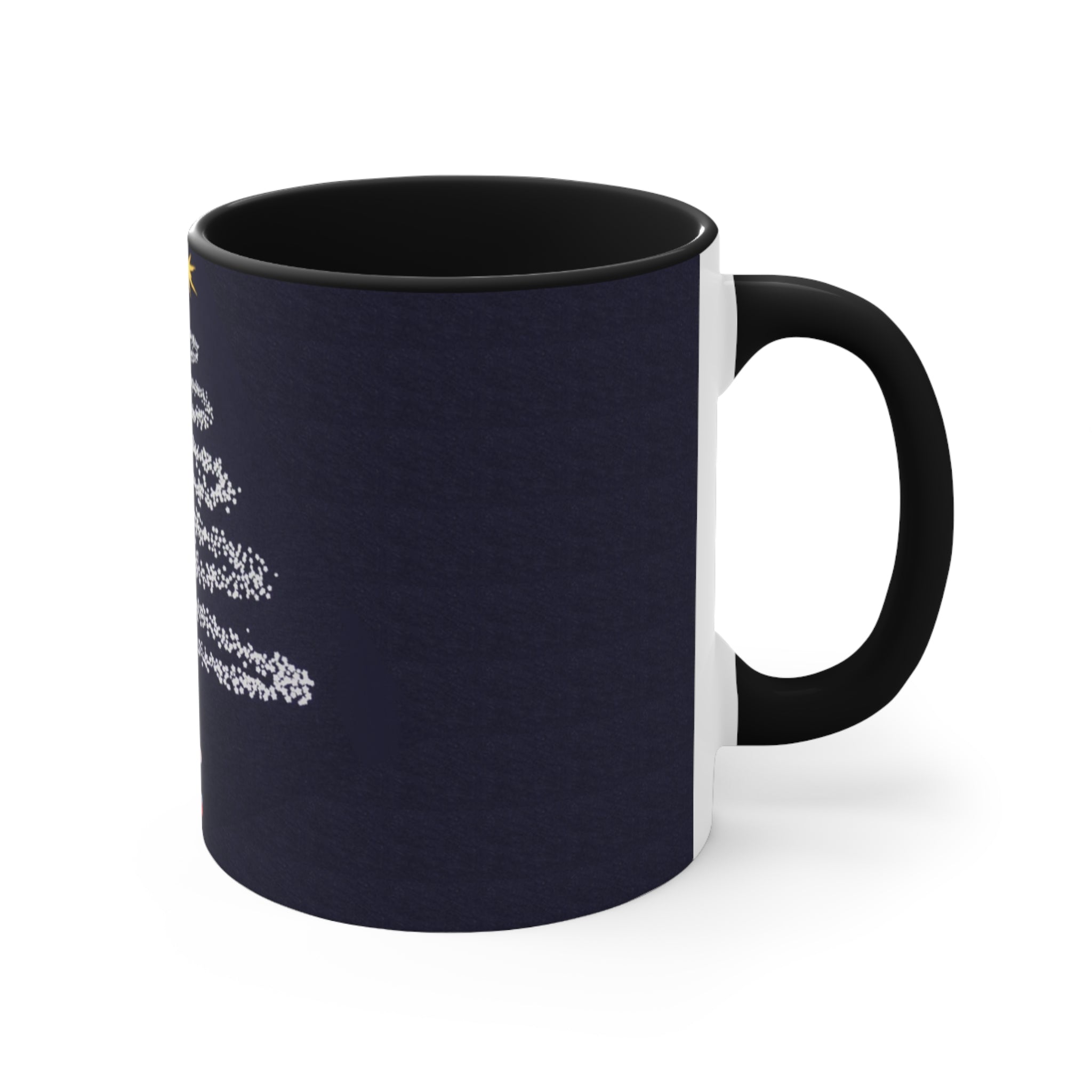 Fireworks Christmas Tree Accent Mugs