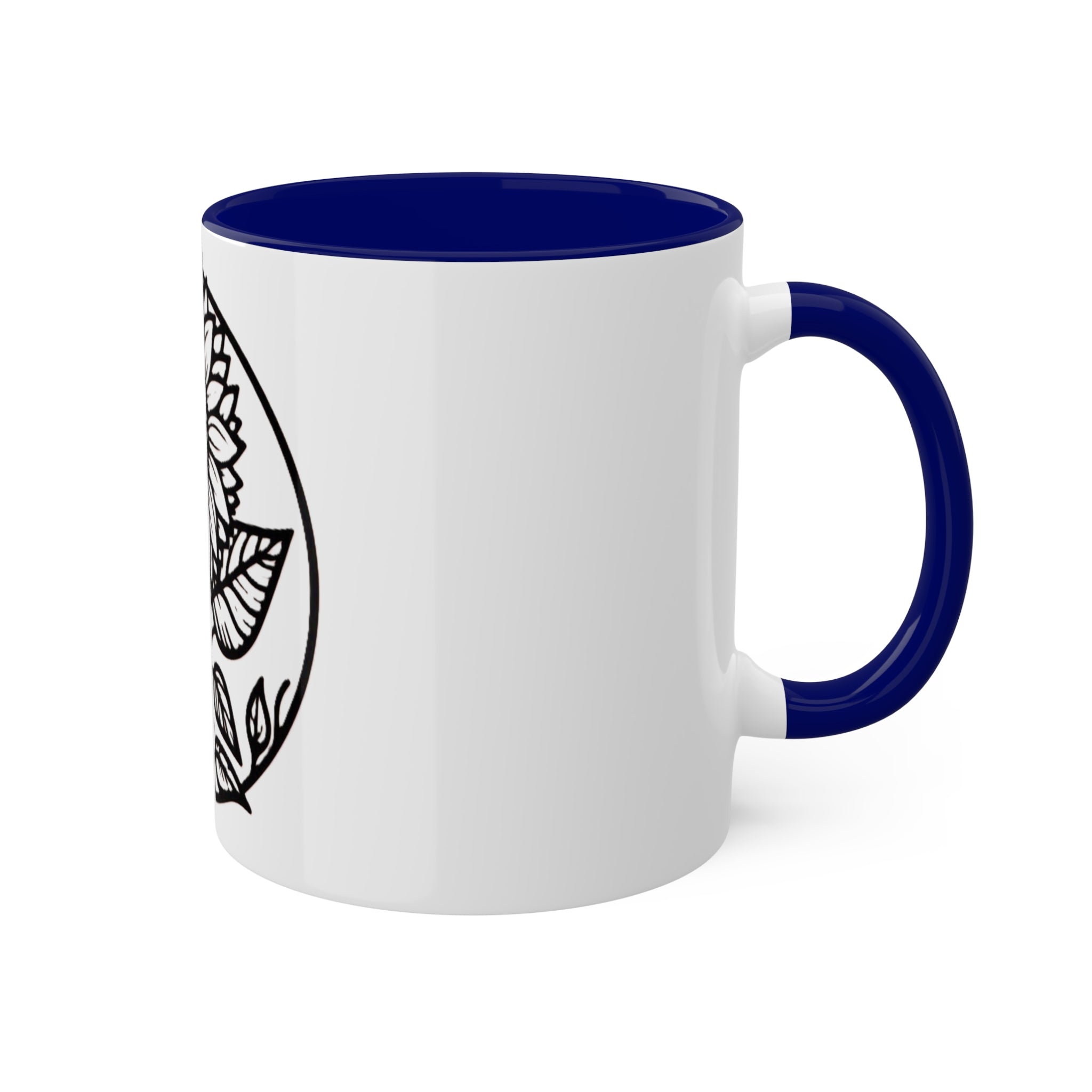 "White Sunflower" Colorful Mugs, 11oz