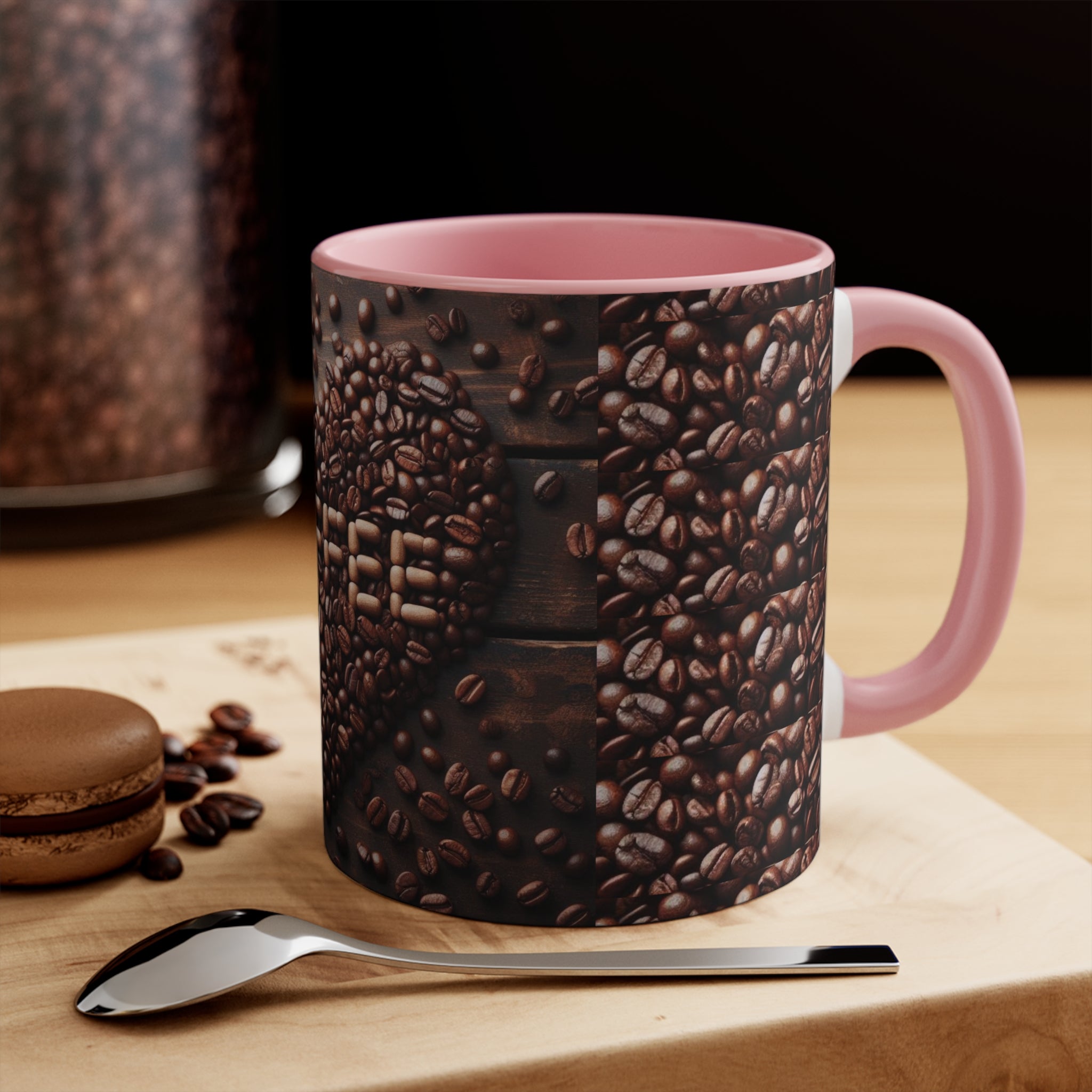 Coffee Bean Heart Accent Mugs