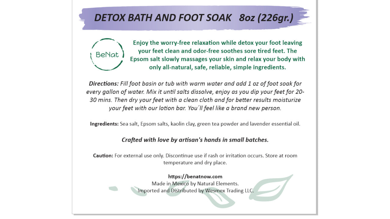All‑Natural Detox Foot Soak – Handcrafted Bath Salts for Relaxation & Odor Relief