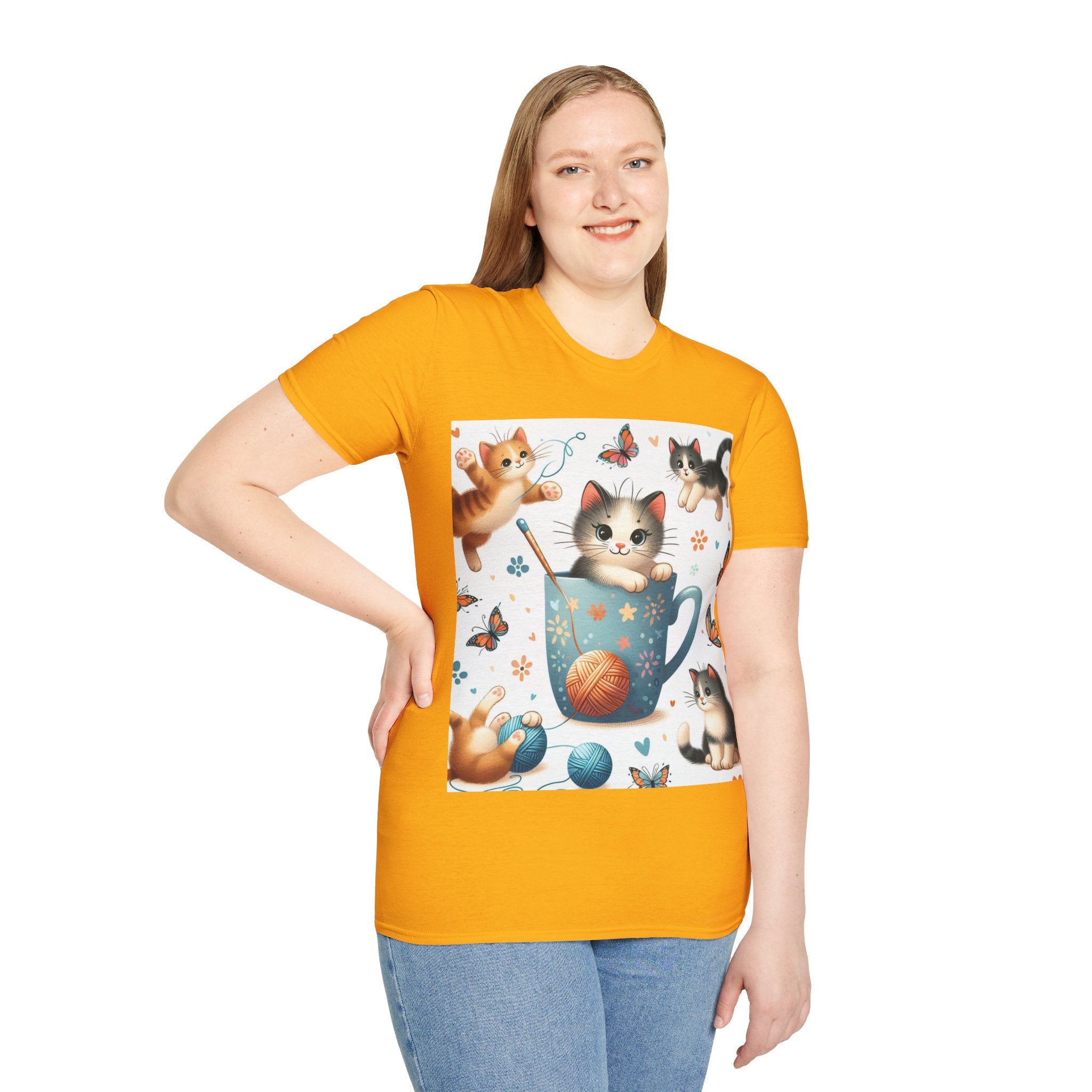 Purr-fect Comfort for Cat Lovers: Unisex Soft-Style T-Shirt