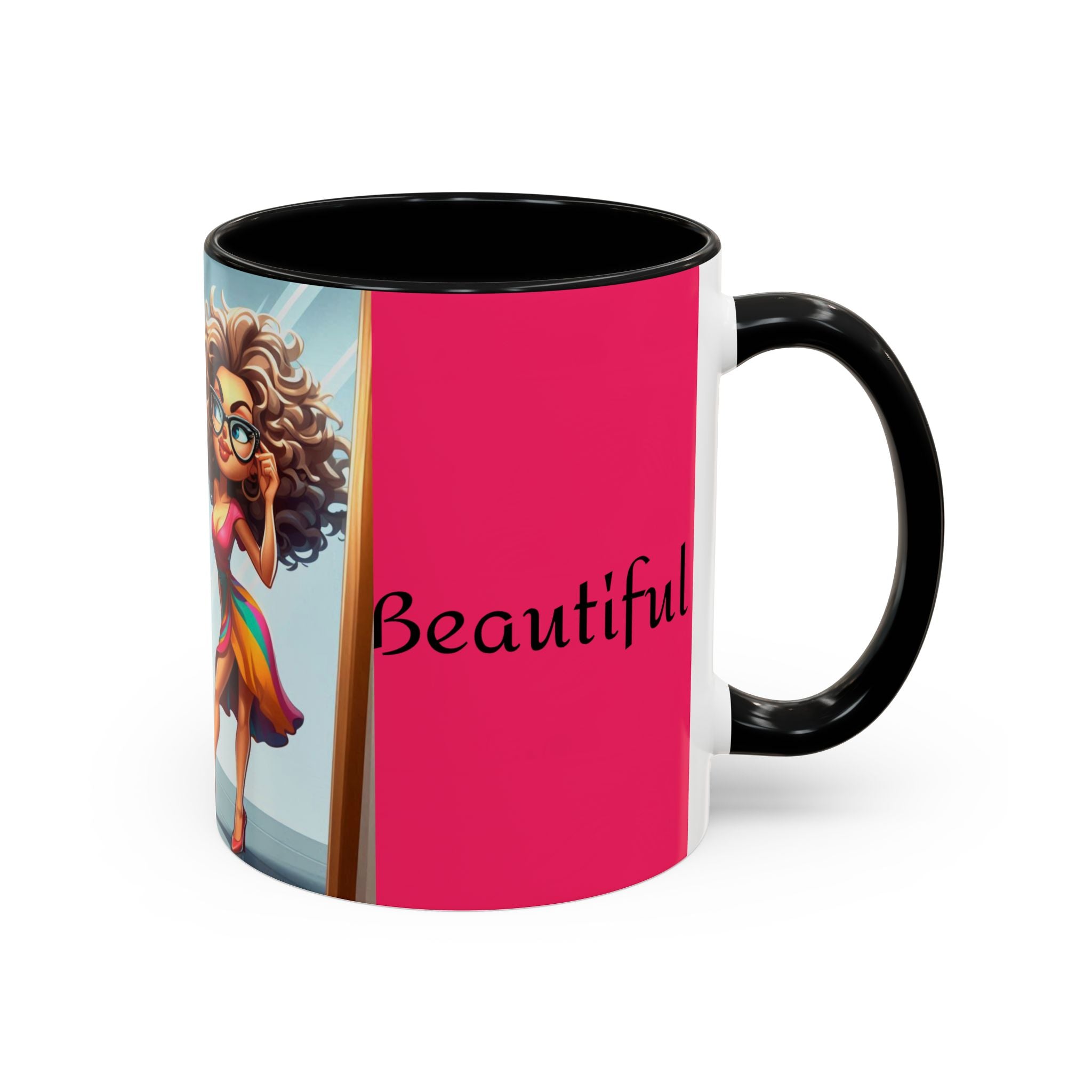 "I Am Beautiful" Accent Coffee Mug (11, 15oz)