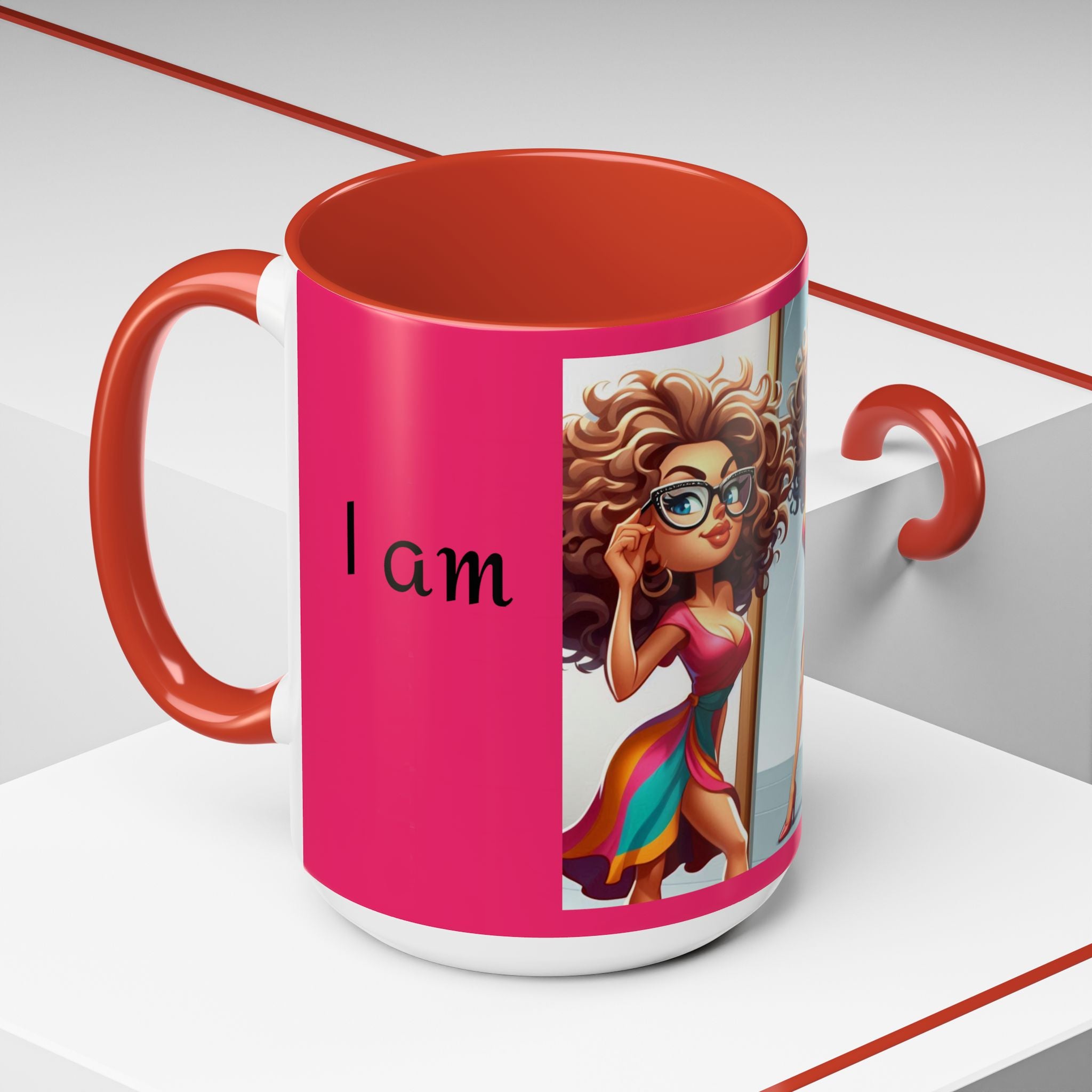"I Am Beautiful" Accent Coffee Mug (11, 15oz)