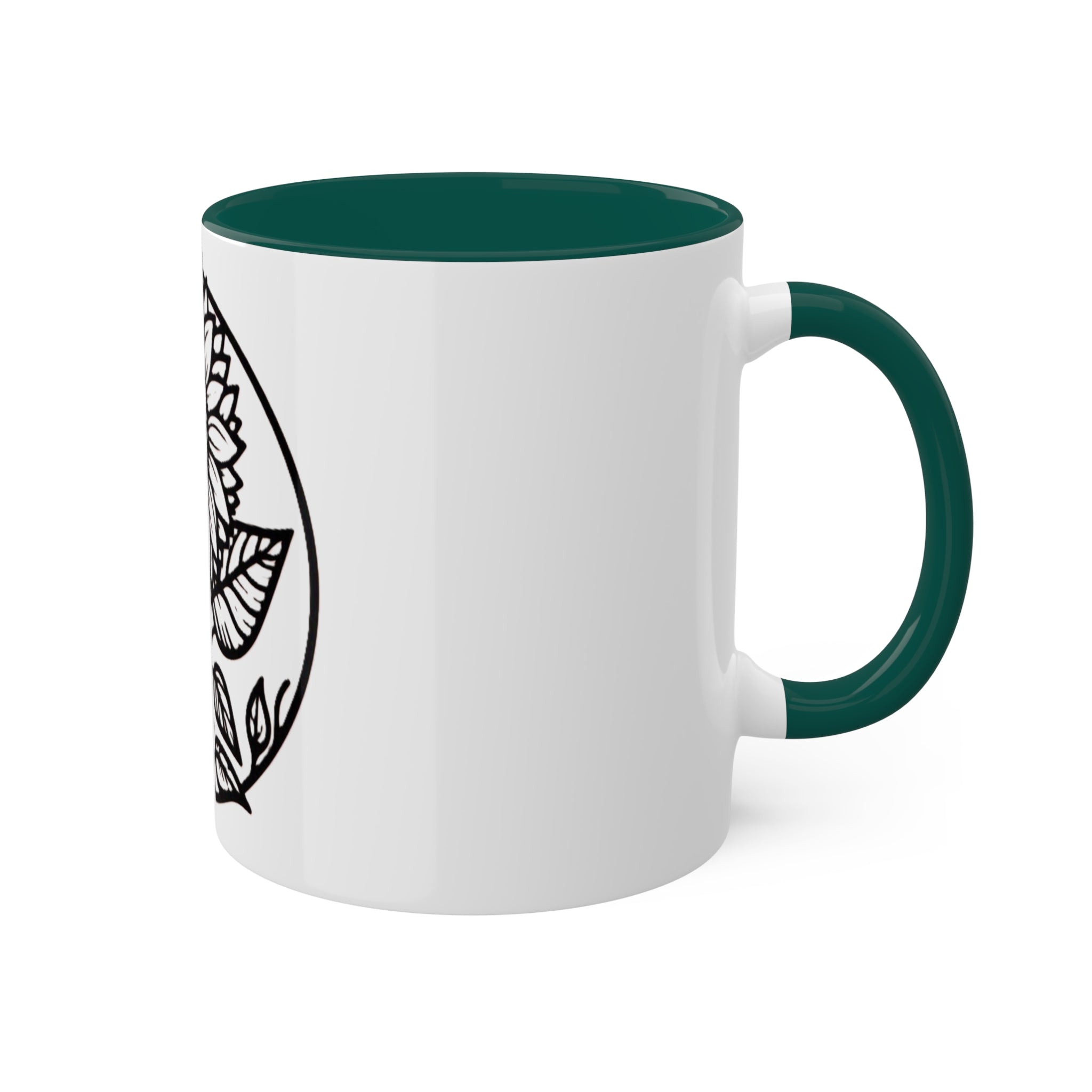 "White Sunflower" Colorful Mugs, 11oz