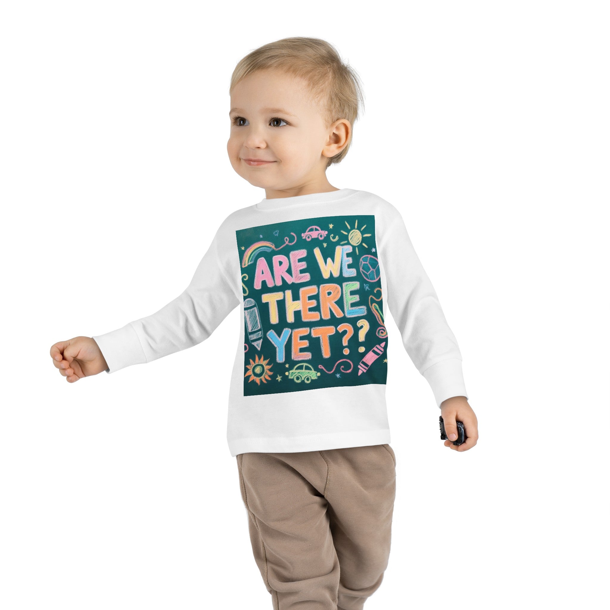 “Are We There Yet?” Toddler Long Sleeve Tee