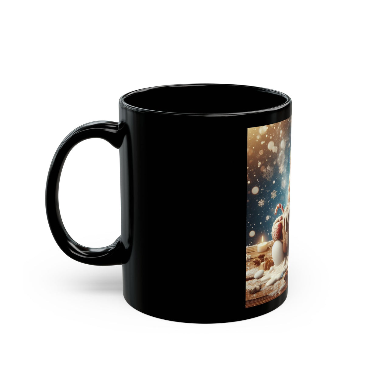 Snowman Black Mug (11oz, 15oz)