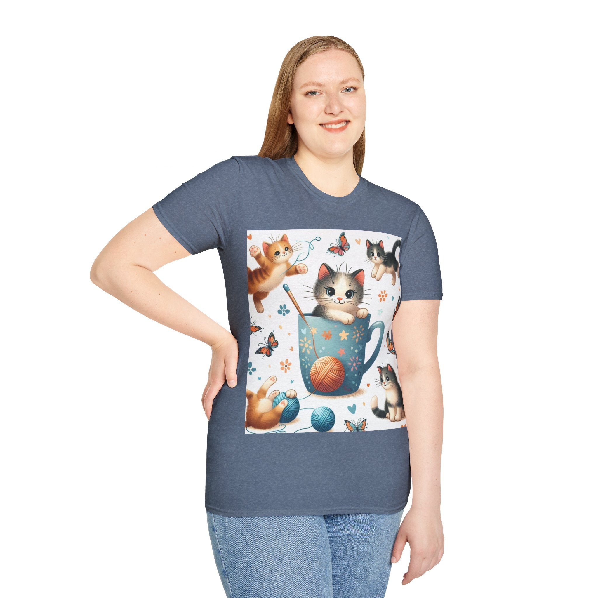 Purr-fect Comfort for Cat Lovers: Unisex Soft-Style T-Shirt