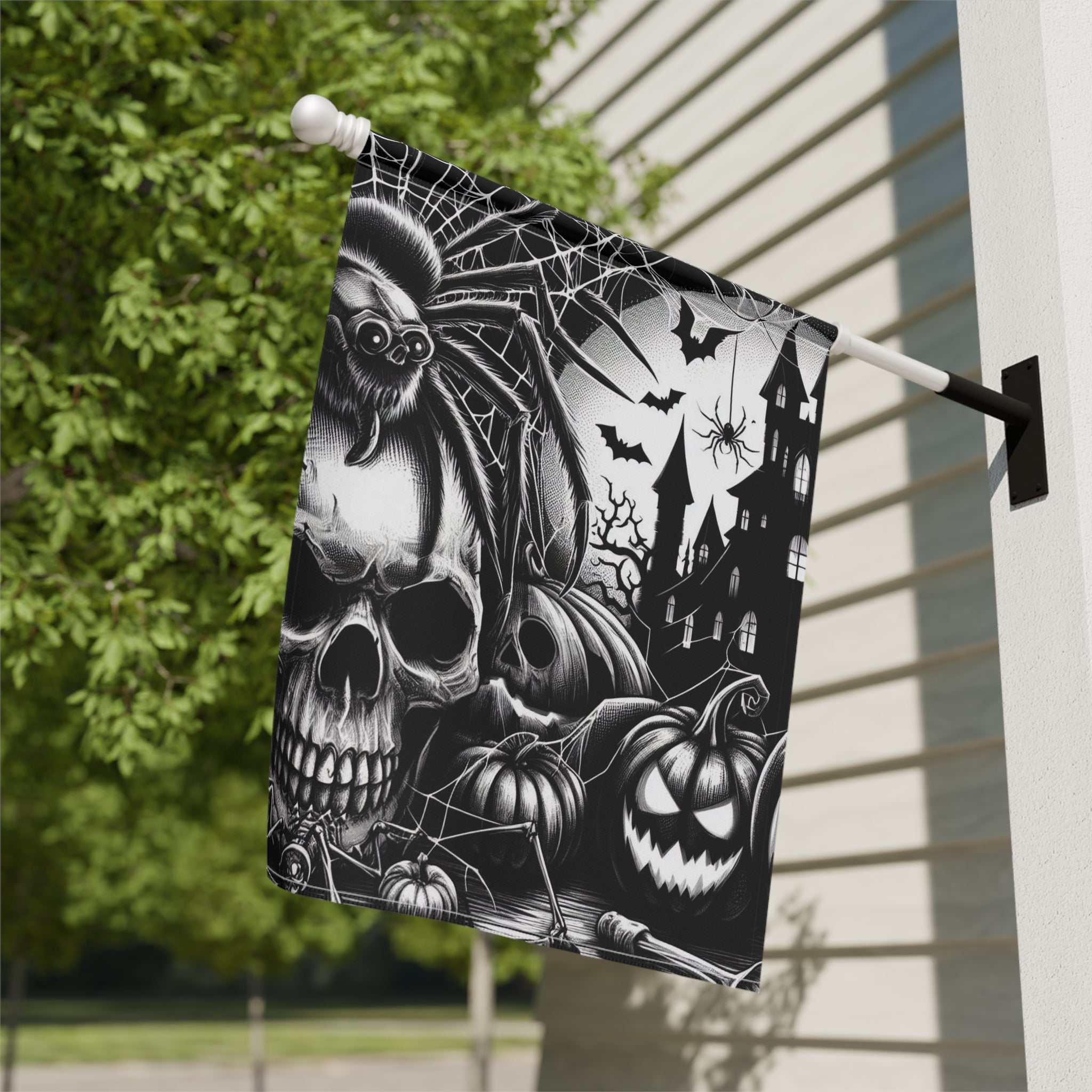 Spooky Halloween Garden & House Banner