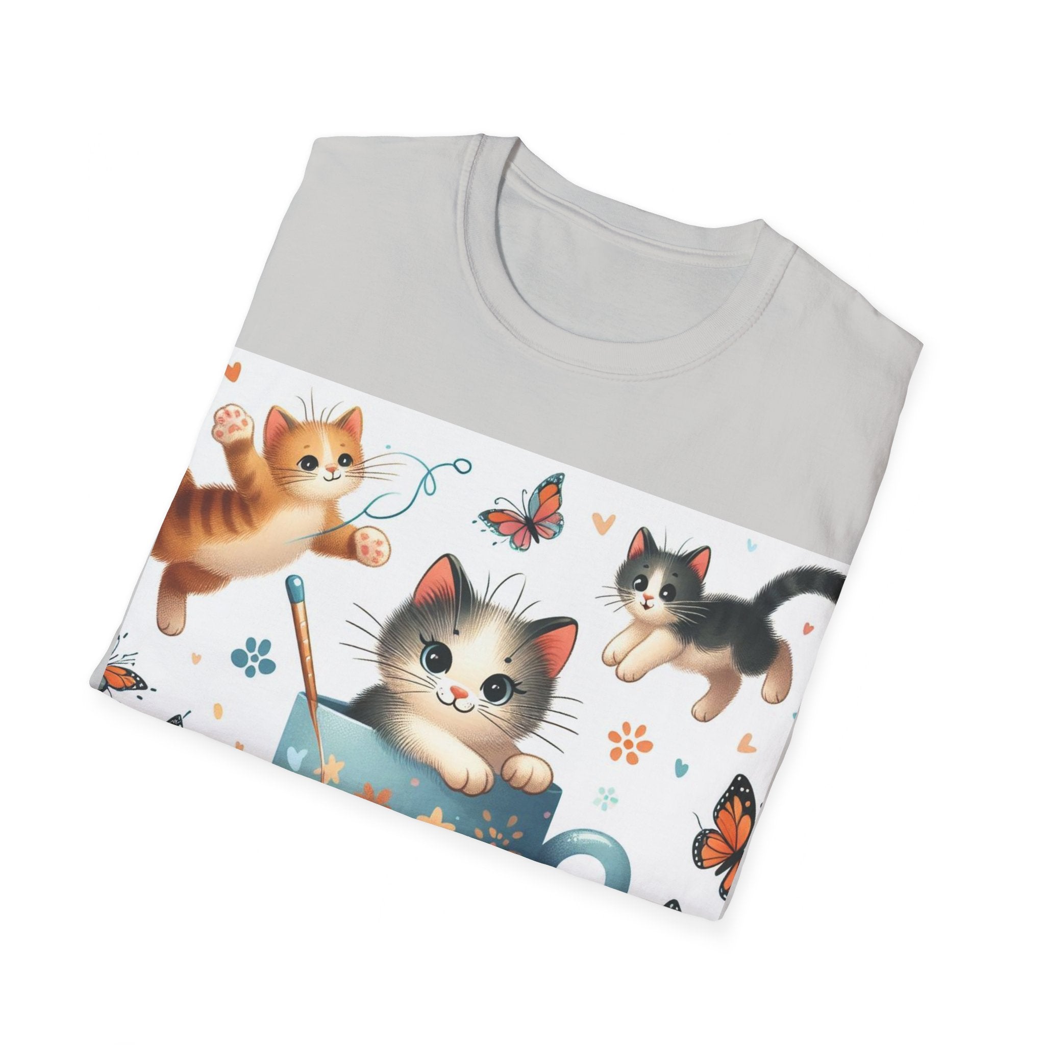 Purr-fect Comfort for Cat Lovers: Unisex Soft-Style T-Shirt