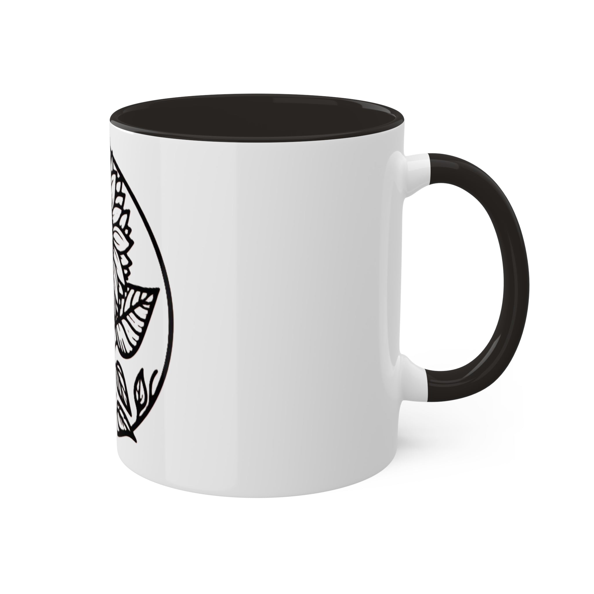 "White Sunflower" Colorful Mugs, 11oz