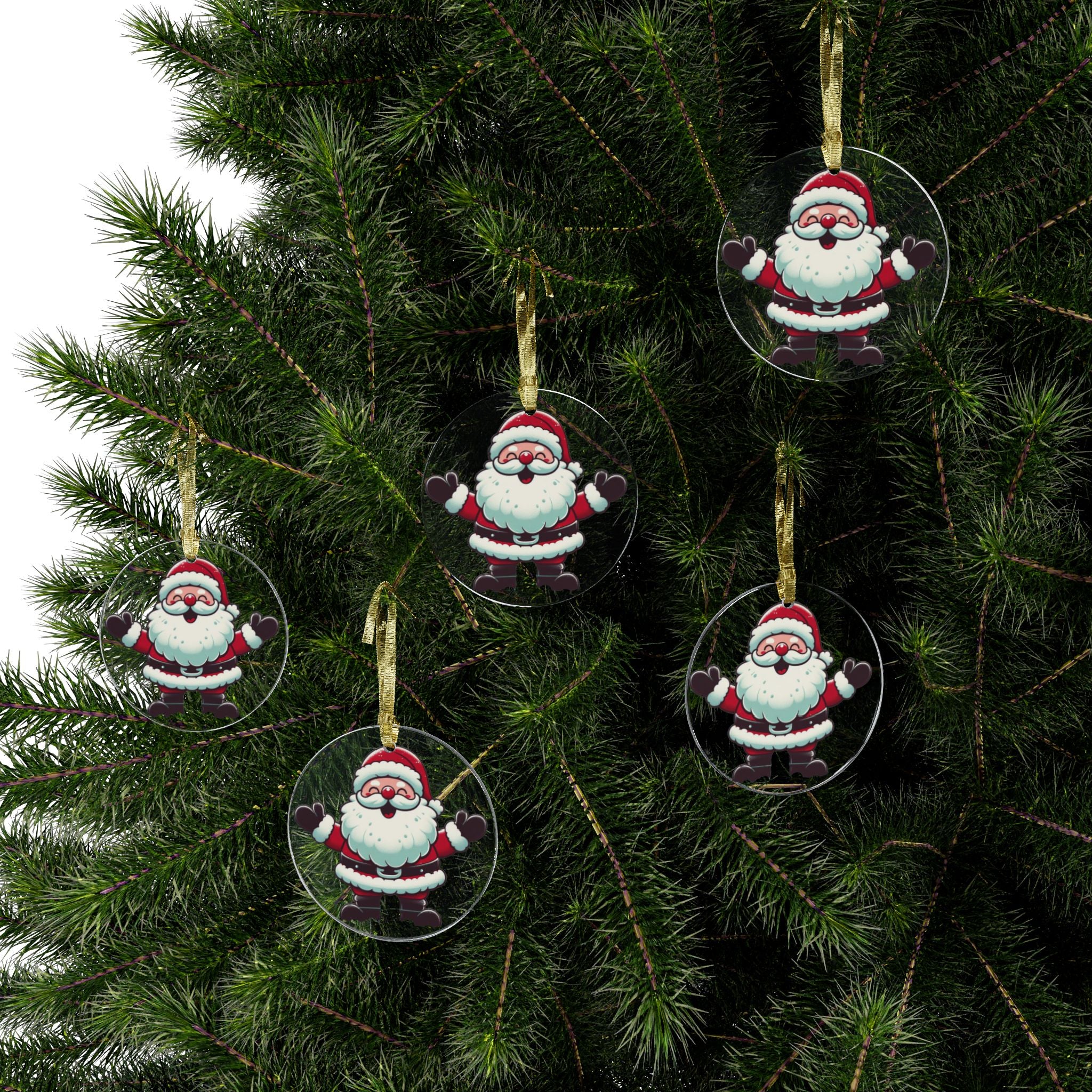 Acrylic Santa Ornaments