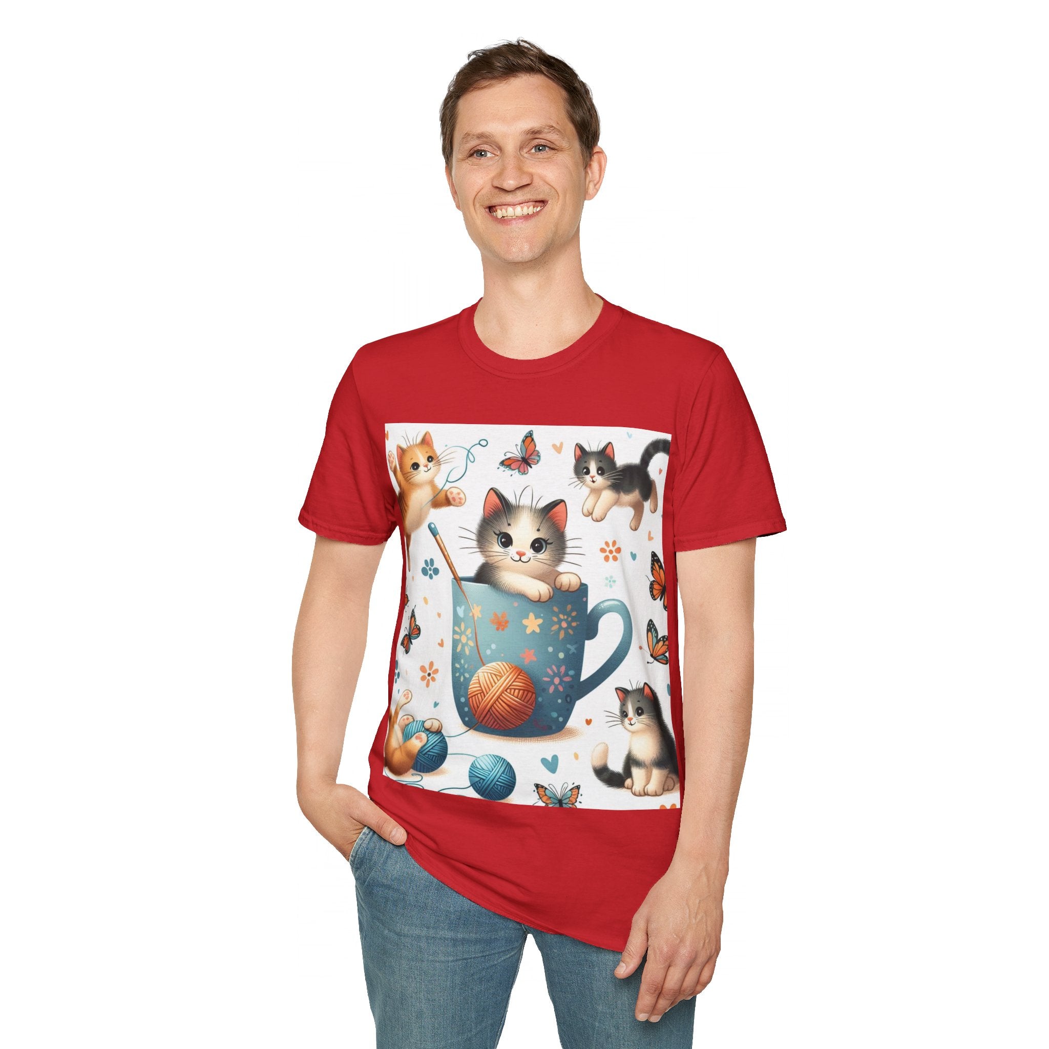 Purr-fect Comfort for Cat Lovers: Unisex Soft-Style T-Shirt