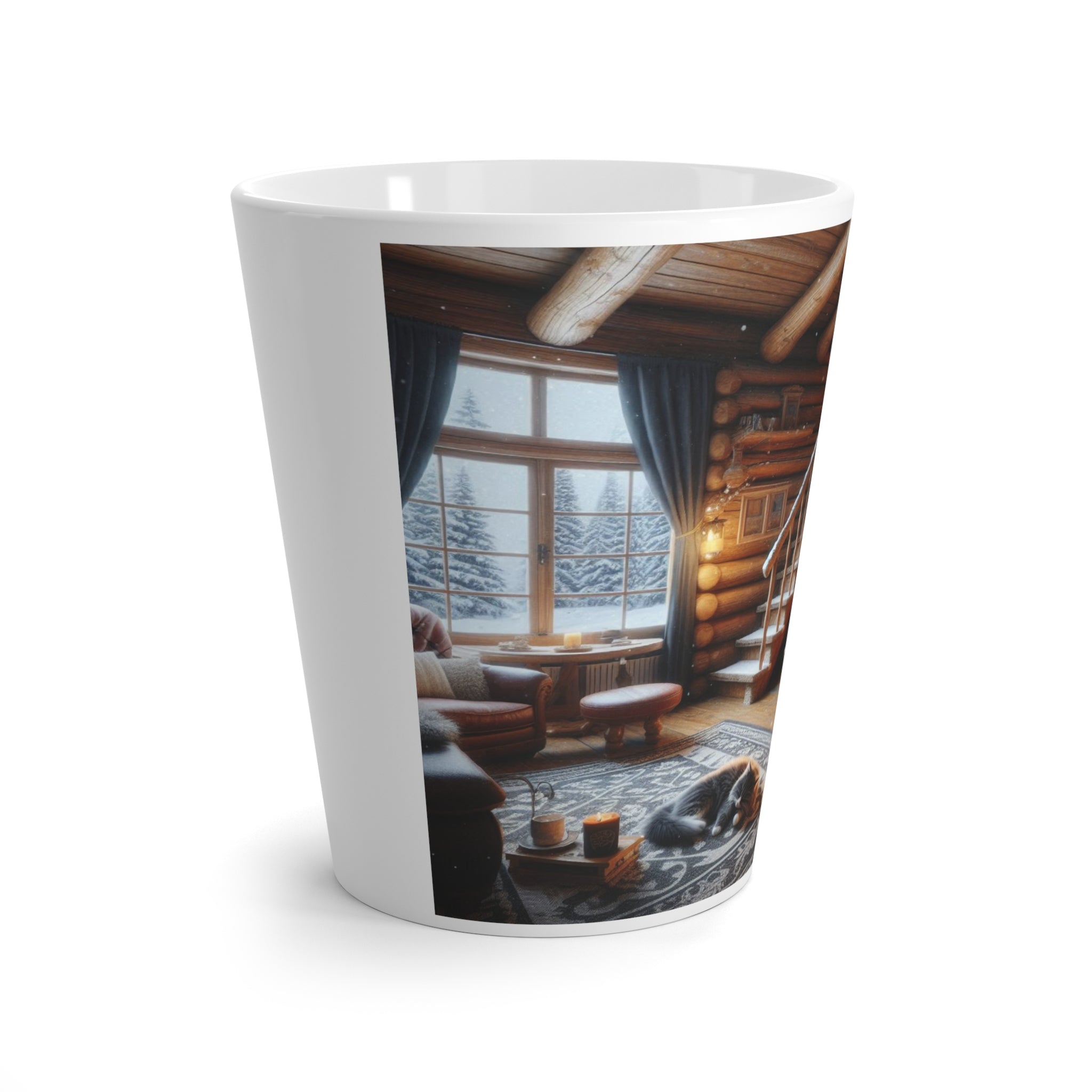 Log Cabin Latte Mug