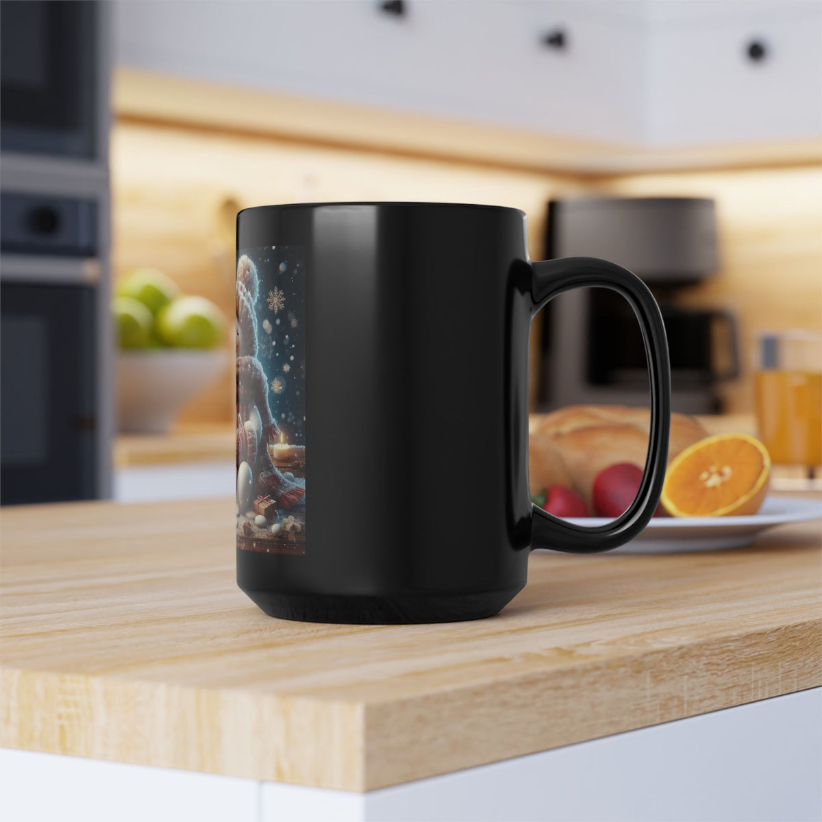 Snowman Black Mug (11oz, 15oz)
