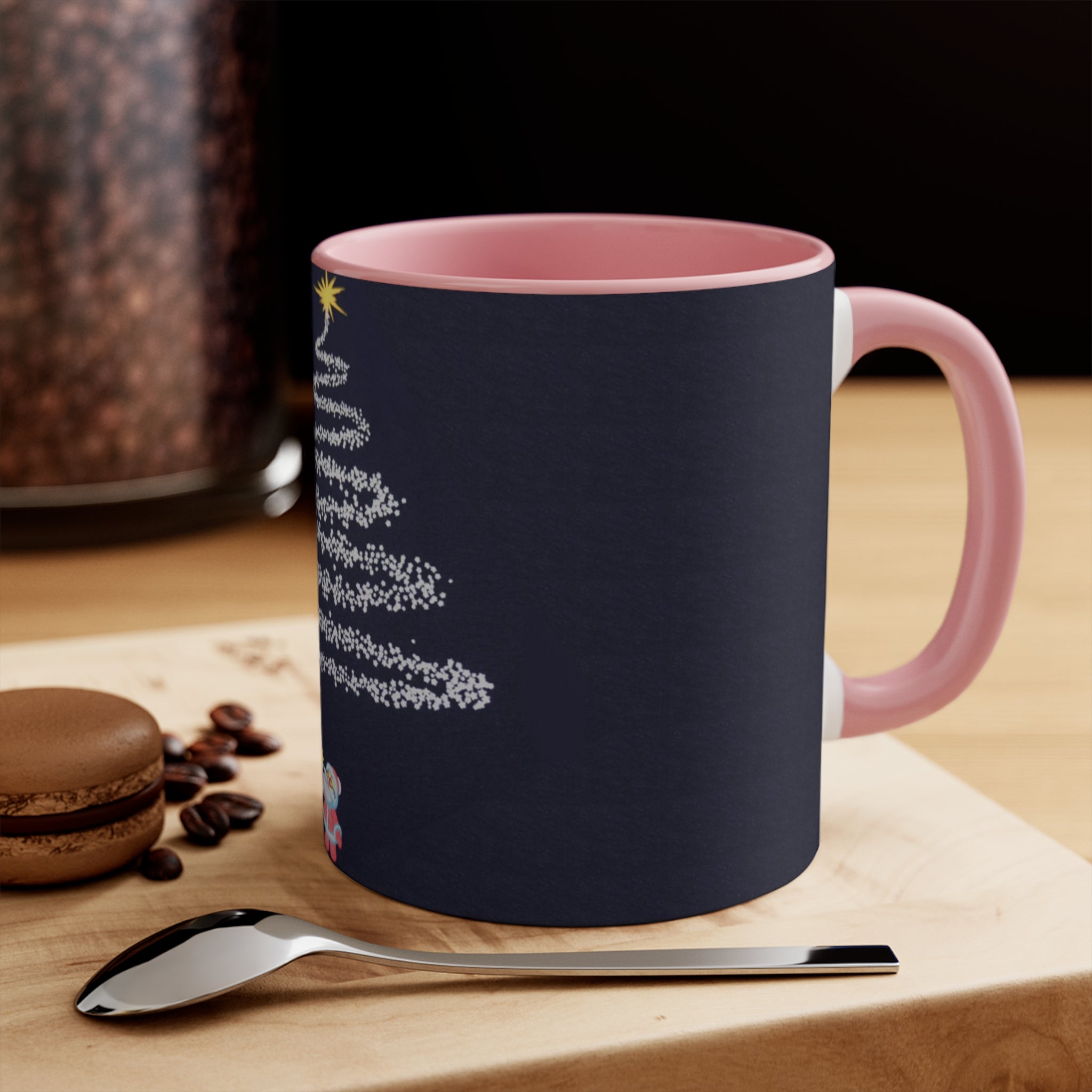 Fireworks Christmas Tree Accent Mugs