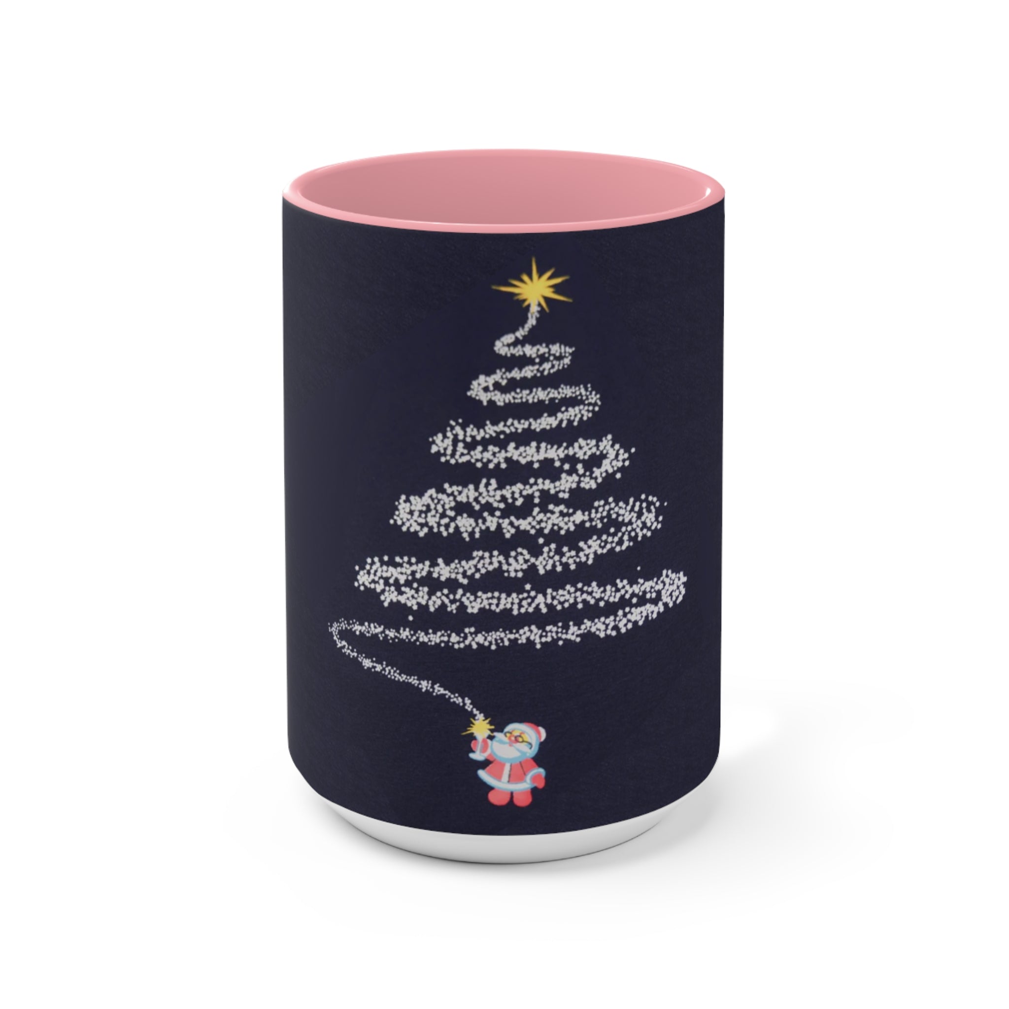 Fireworks Christmas Tree Accent Mugs