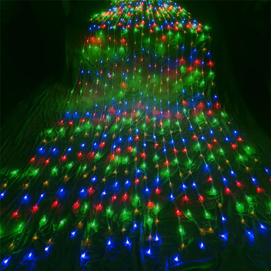 LED Meteor Shower Rain Waterfall Curtain Lights