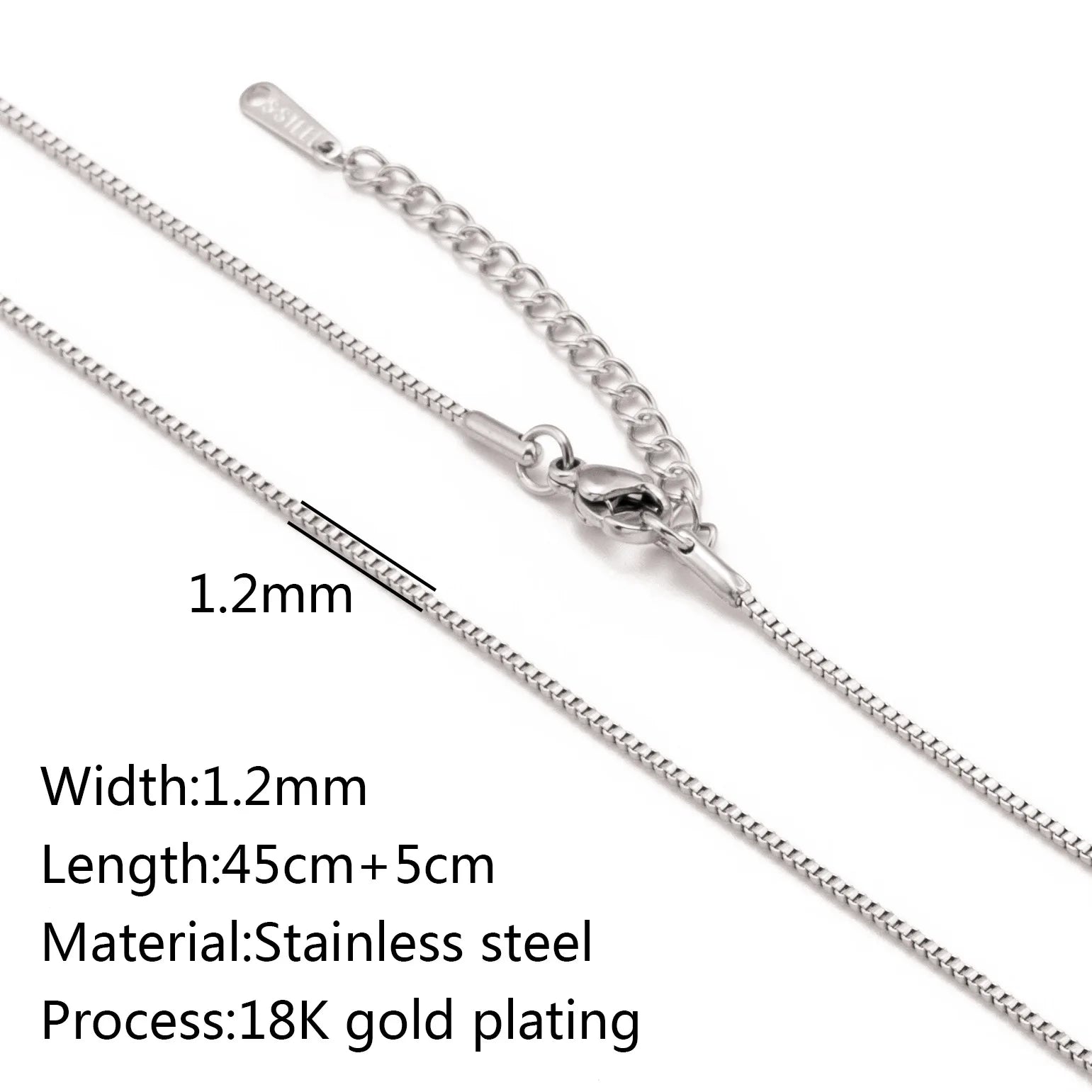 5‑Piece Stainless Steel Chain Necklace Set – Bead, Rope, Cuban, Paperclip & Snake Link Chains for Women, 18K Gold & Steel DIY Jewelry