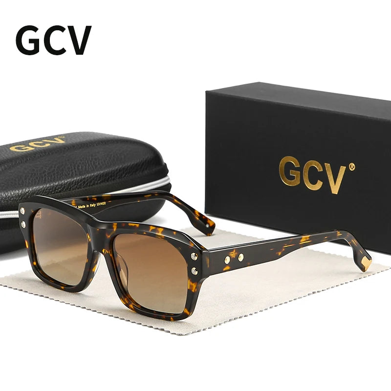 Acetate Square Rectangular Polarized Sunglasses - OLM Store