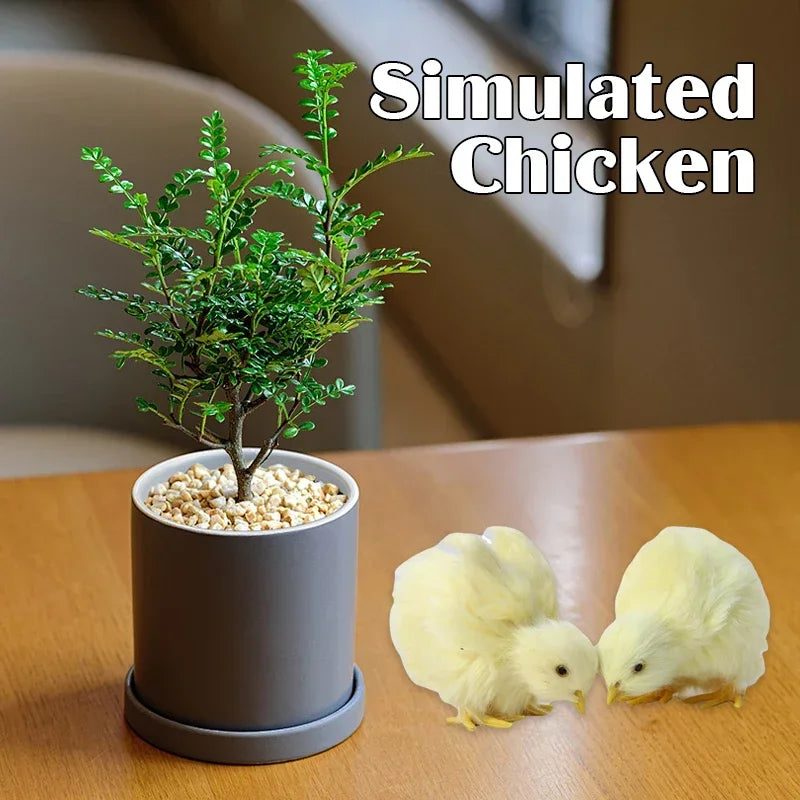 5‑Piece Simulation Baby Chick Set – Lifelike Faux Plush Easter Decorations, Cute Artificial Animal Figurines for Home, Display & Spring Decor