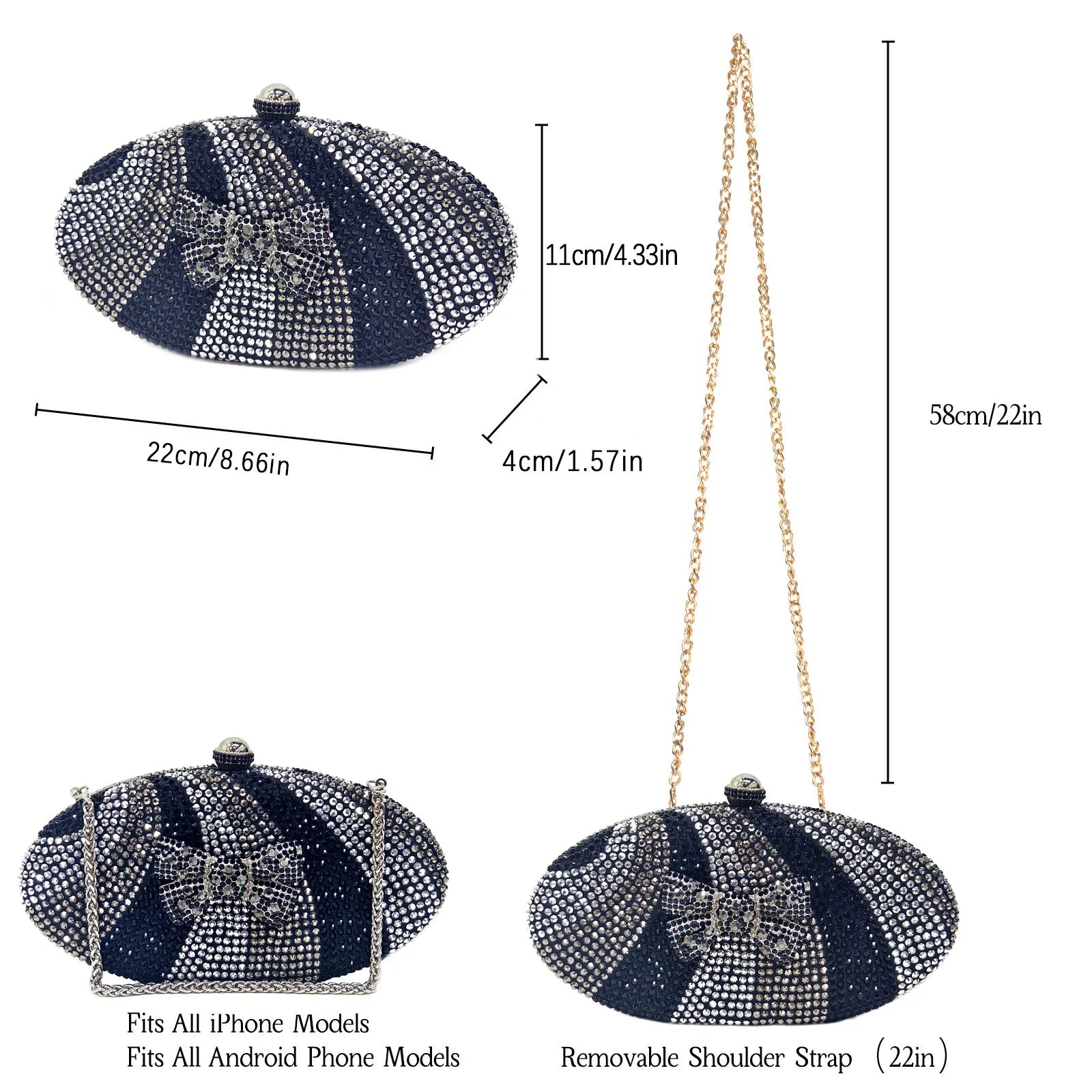 Italian Design Women’s Heels & Rhinestone Butterfly Bag Set – Bridal & Evening Wear (US Sizes 6–11)