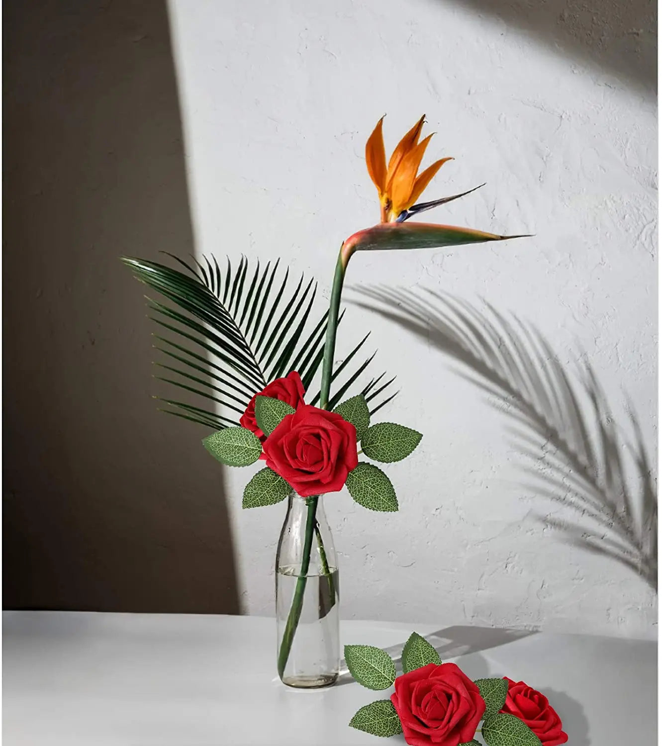25pcs Real‑Looking Artificial Roses – Soft PE Foam Flower Heads for DIY Wedding Bouquets, Party Décor, Baby Shower & Home Arrangements