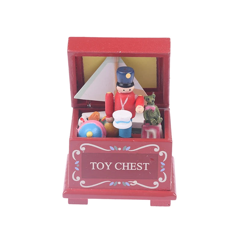 1PC Wood Fairy Resin Dollhouse Miniature Toy Box