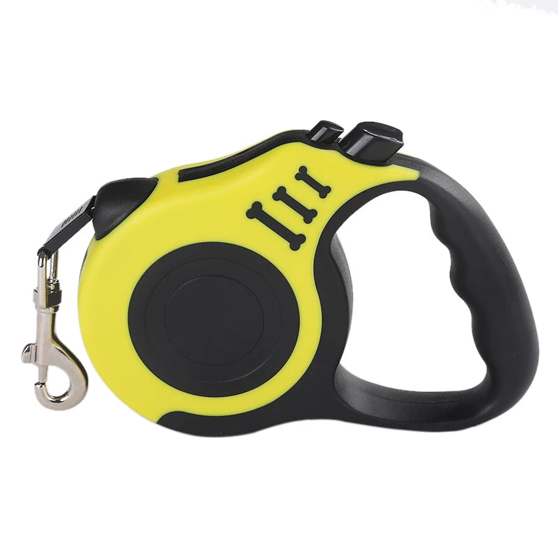 Retractable Dog Leash 3m/5m – Tangle‑Free Nylon Lead for Small & Medium Pets