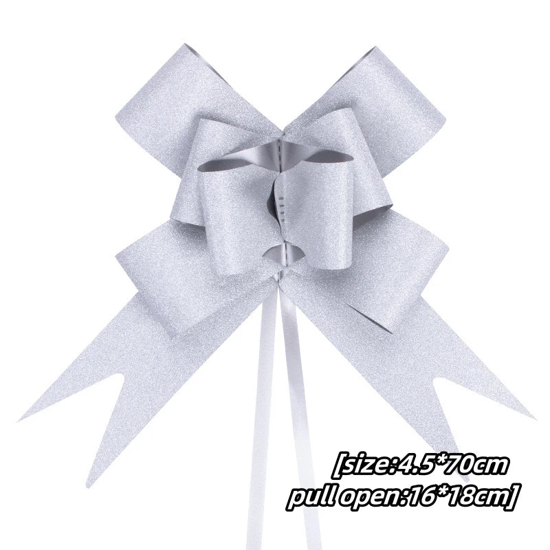 5–50pcs Large Pull Bow Ribbons – 4.5cm / 6.4cm Gift Bows for Presents, Wedding Car Décor, Gift Wrapping & Party Packaging