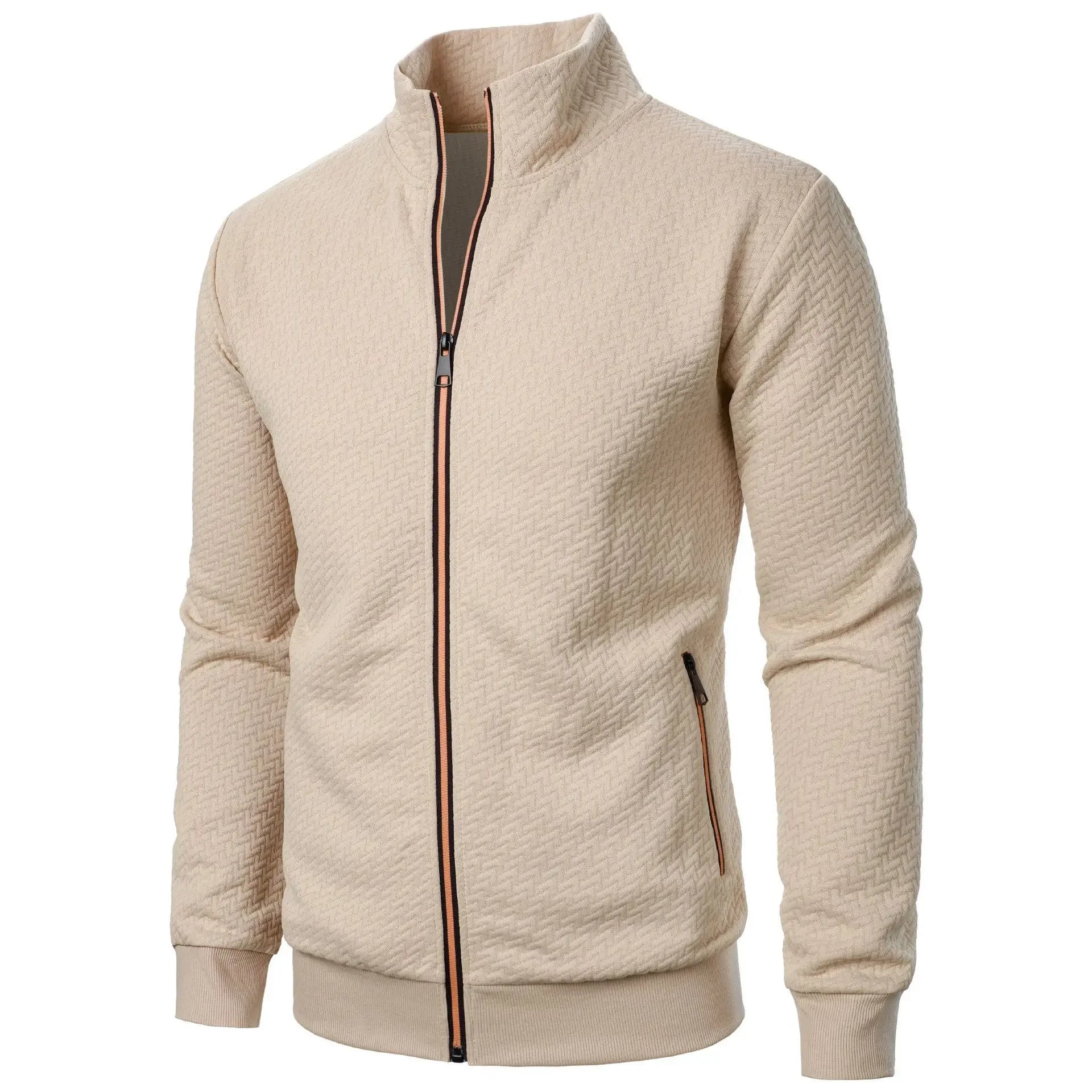Men’s Zipper Cardigan Stand Collar Jacket