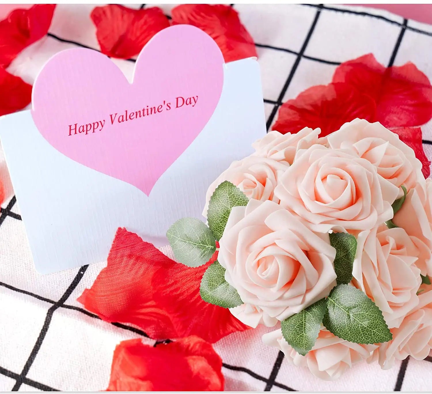 25pcs Real‑Looking Artificial Roses – Soft PE Foam Flower Heads for DIY Wedding Bouquets, Party Décor, Baby Shower & Home Arrangements