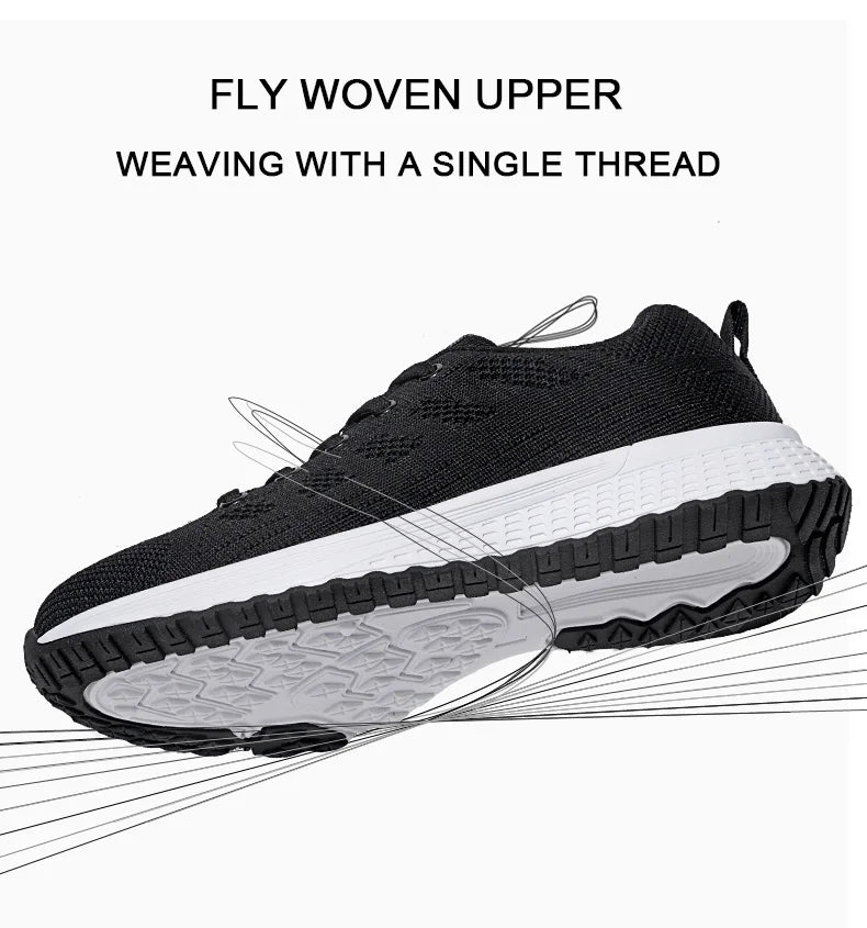 Breathable Mesh Lace-Up Sneakers