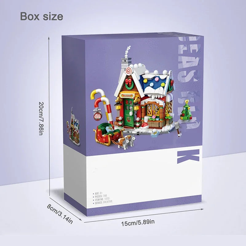 Mini Building Block Christmas House Set
