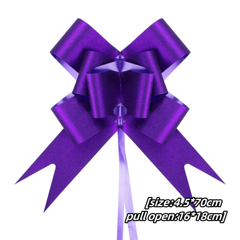 5–50pcs Large Pull Bow Ribbons – 4.5cm / 6.4cm Gift Bows for Presents, Wedding Car Décor, Gift Wrapping & Party Packaging